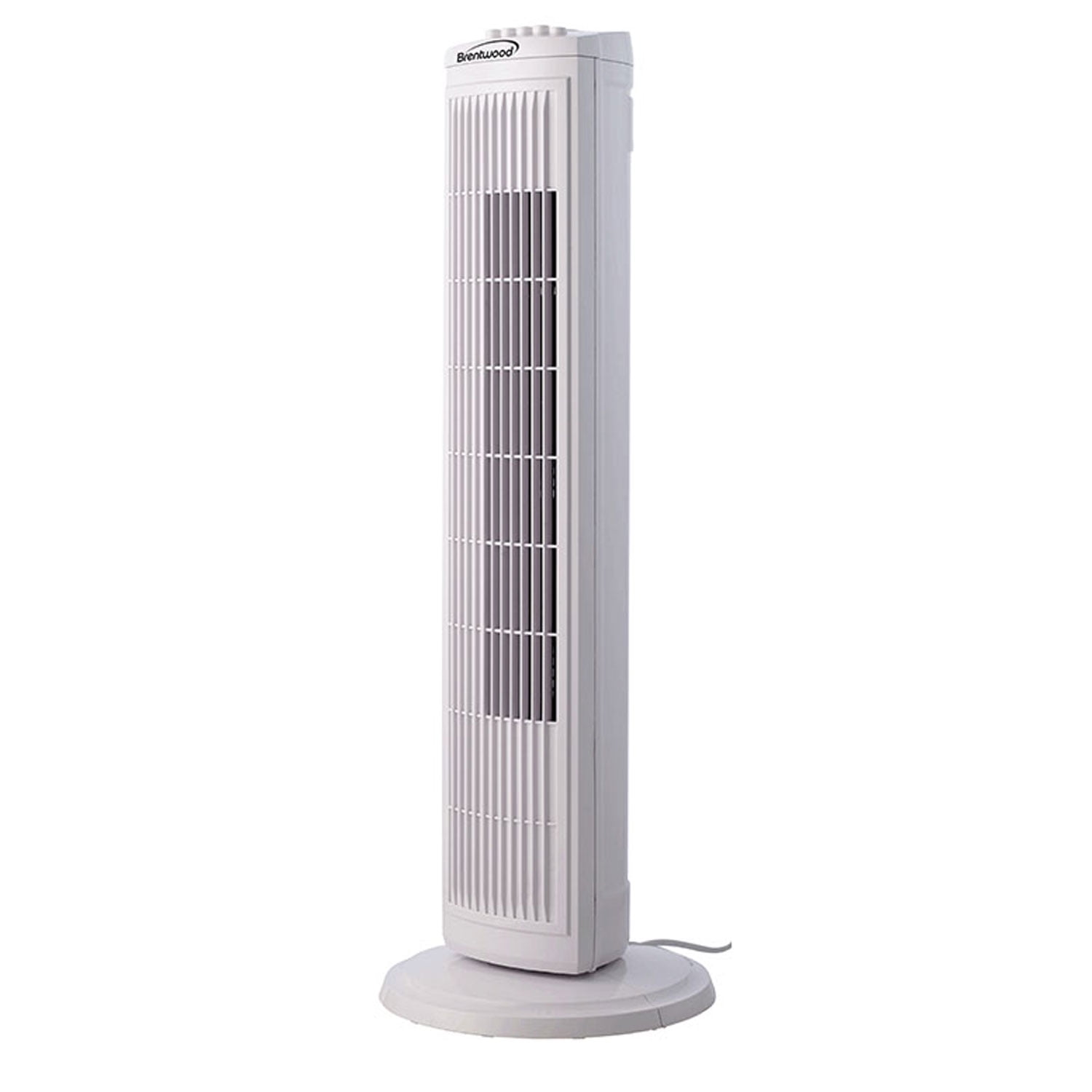 Brentwood 3-Speed Oscillating Tower Fan, Quiet Cooling for Home and Office (White, 30 in) 7fpr3