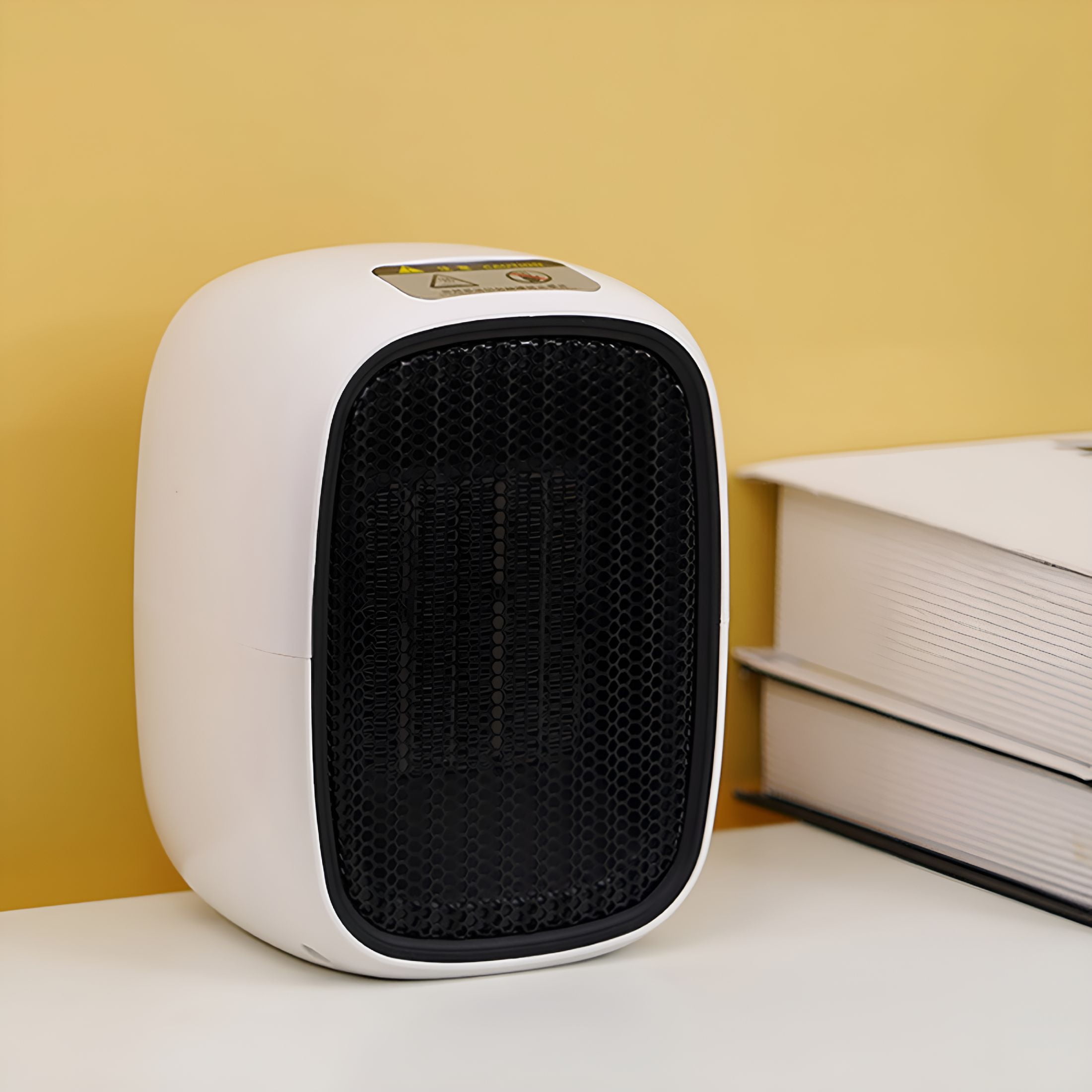 Hibibud Portable Electric Space Heater and Fan Combo (White, 500W) 5pgv8