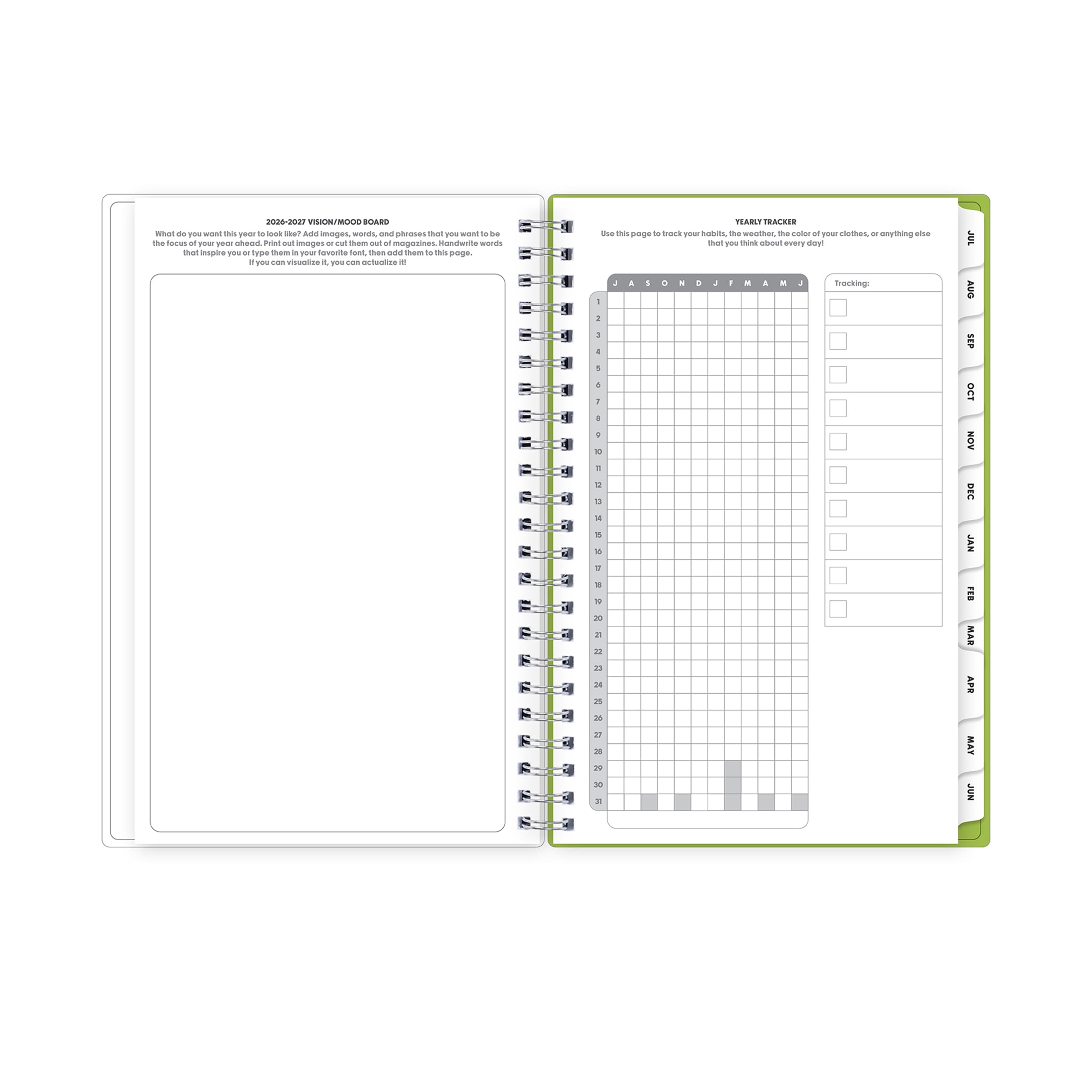 Blue Sky Gen Z Academic Planner, 15-Month Weekly & Monthly Organizer (Slime Green, 5 in x 8 in) 3j9y8