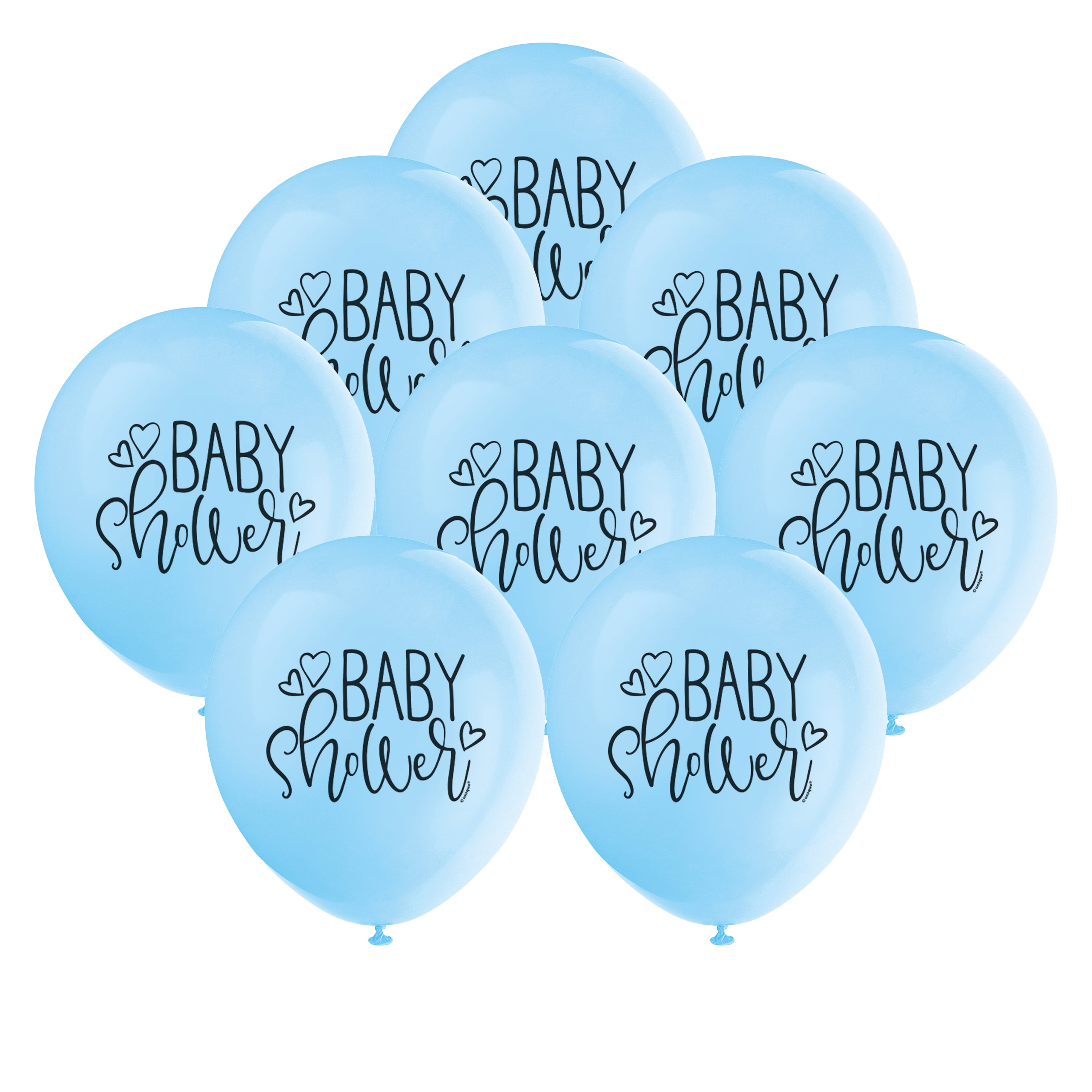 Unique Industries Latex Baby Shower Balloons for Boy (Blue, 12 Count, 16 in) sjv5v