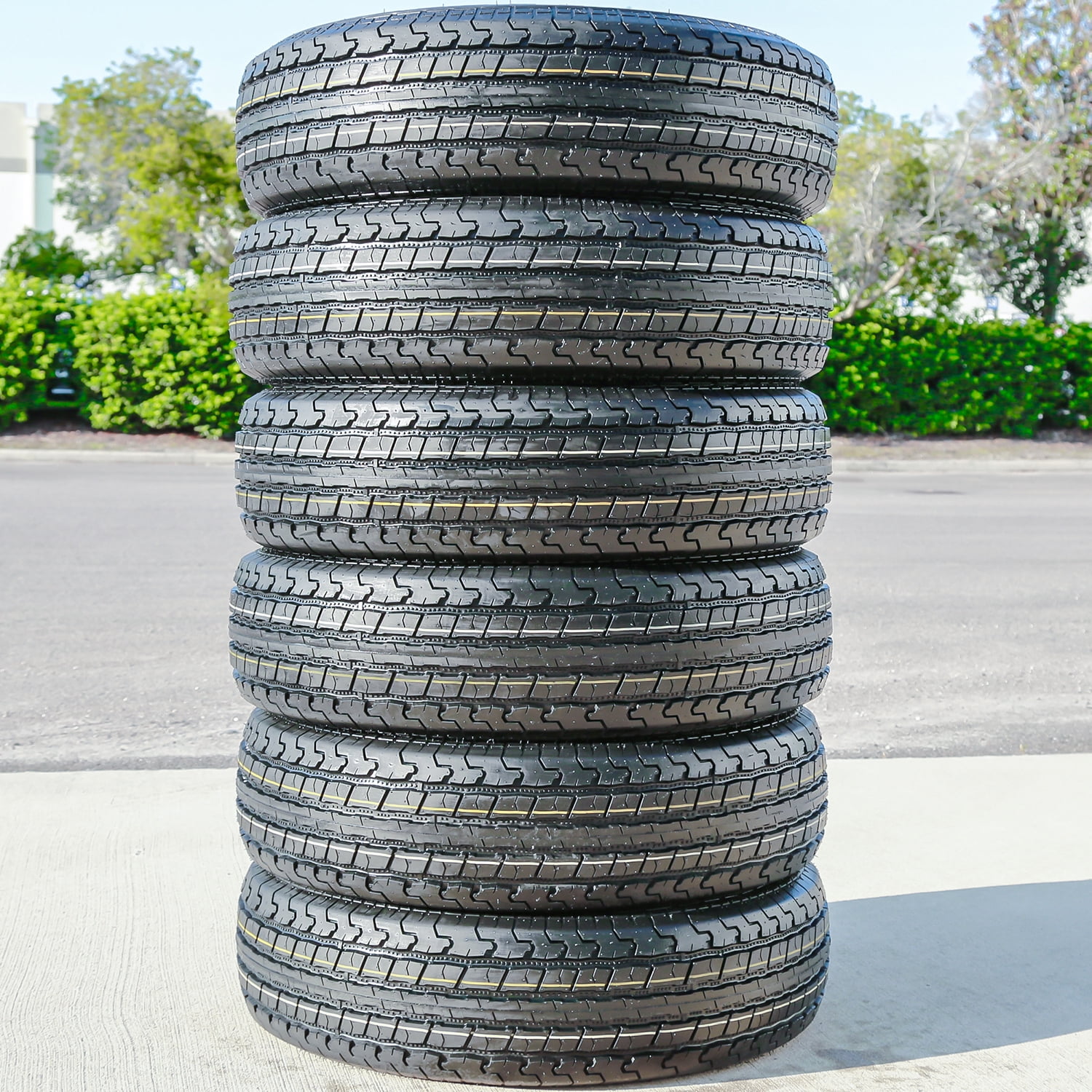 Roundrule ST Hikee Trailer Tires All Season Highway Performance (ST205/75R15, 8 Ply, Set of 4) 5hz18