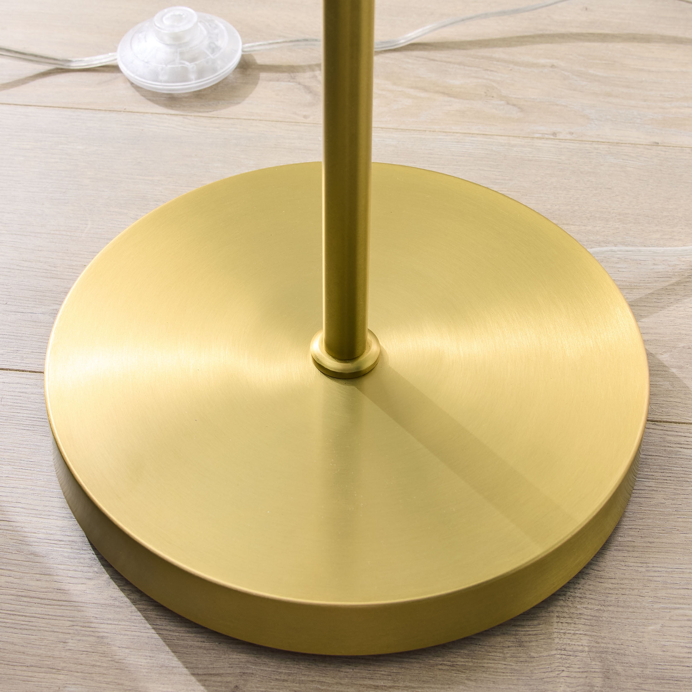 Better Homes & Gardens 3-Globe Floor Lamp Modern Freestanding Lighting for Living Room (Brass, 65 in) wr83f