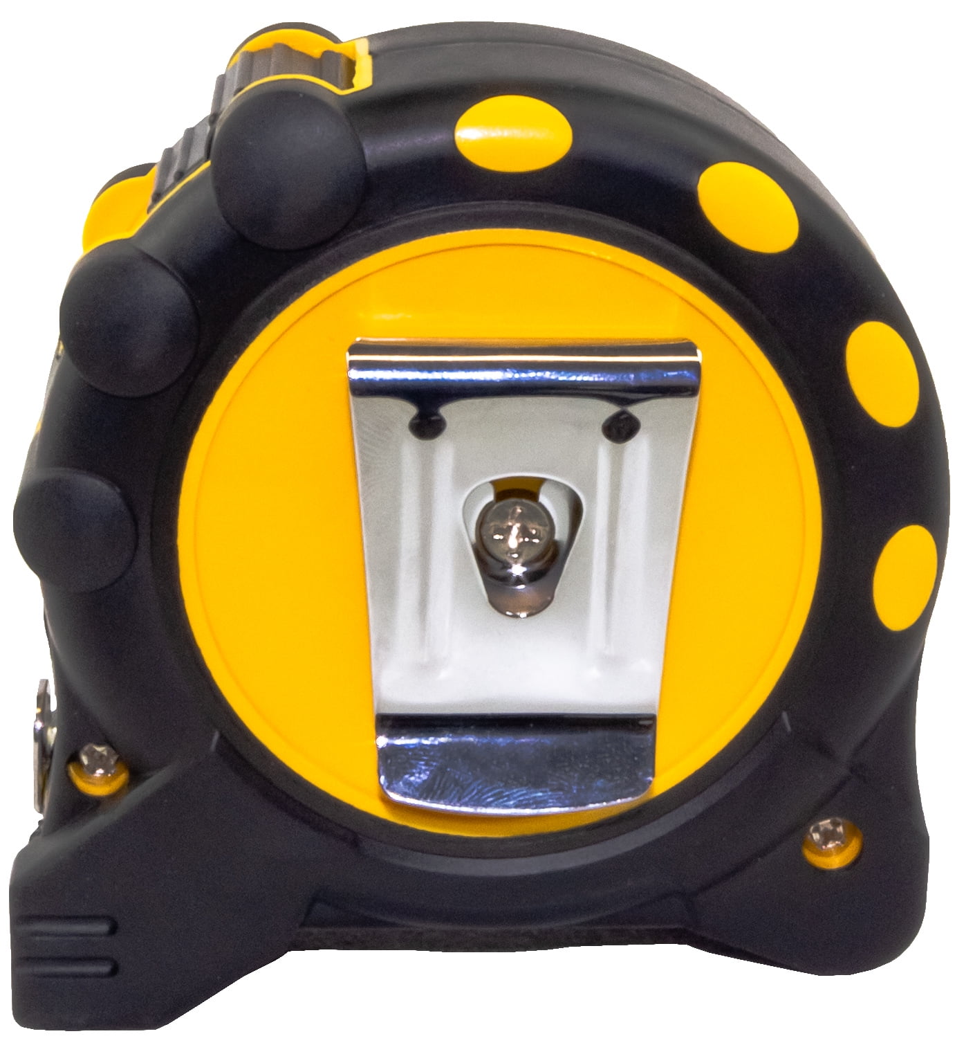 Komelon Monster Magnetic Tape Measure, Heavy-Duty Nylon Coated Blade, Dual-End Hook (Yellow, 25 ft) 9jea9