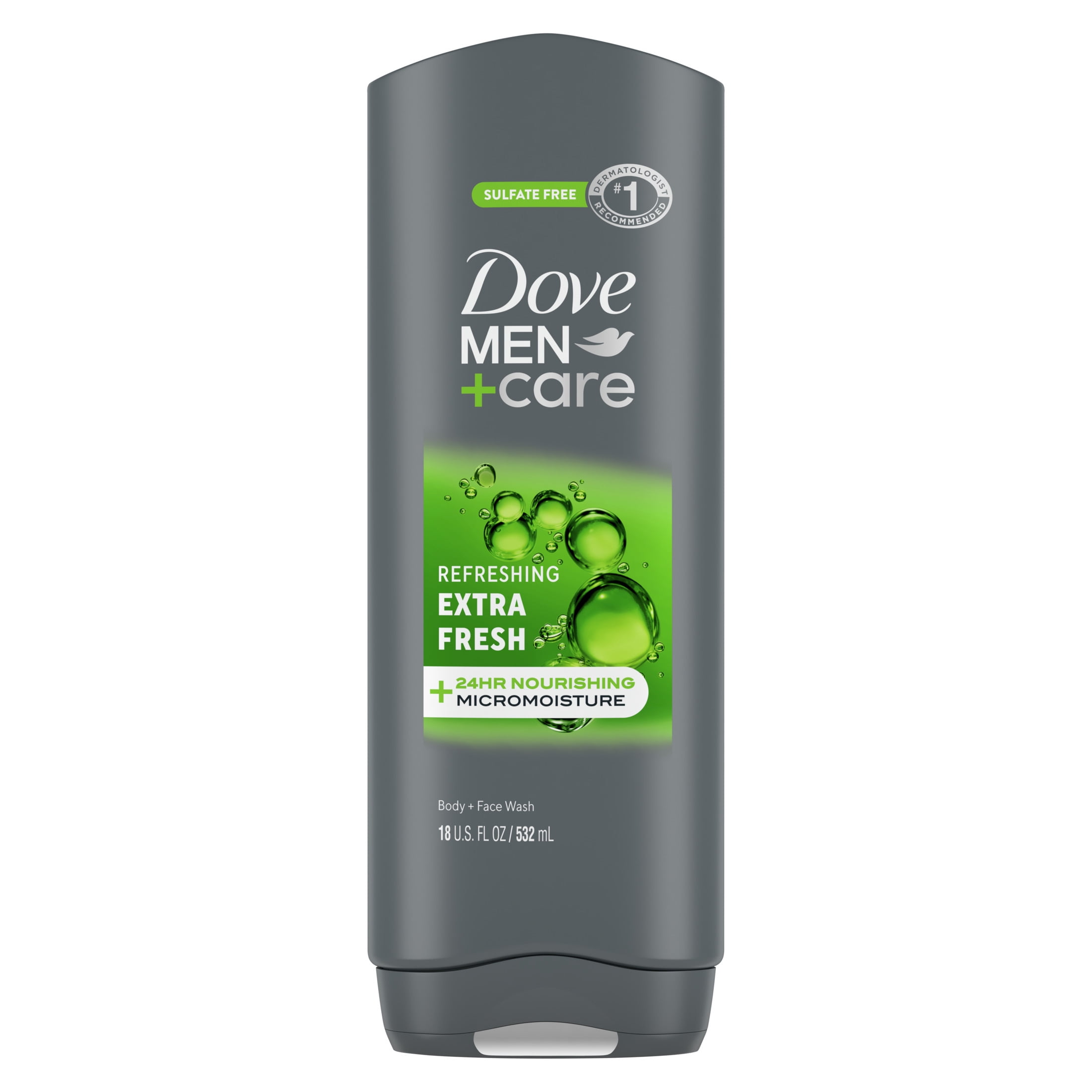 Dove Men+Care Extra Fresh Face and Body Wash for Men (Refreshing, 18 oz) q0g56
