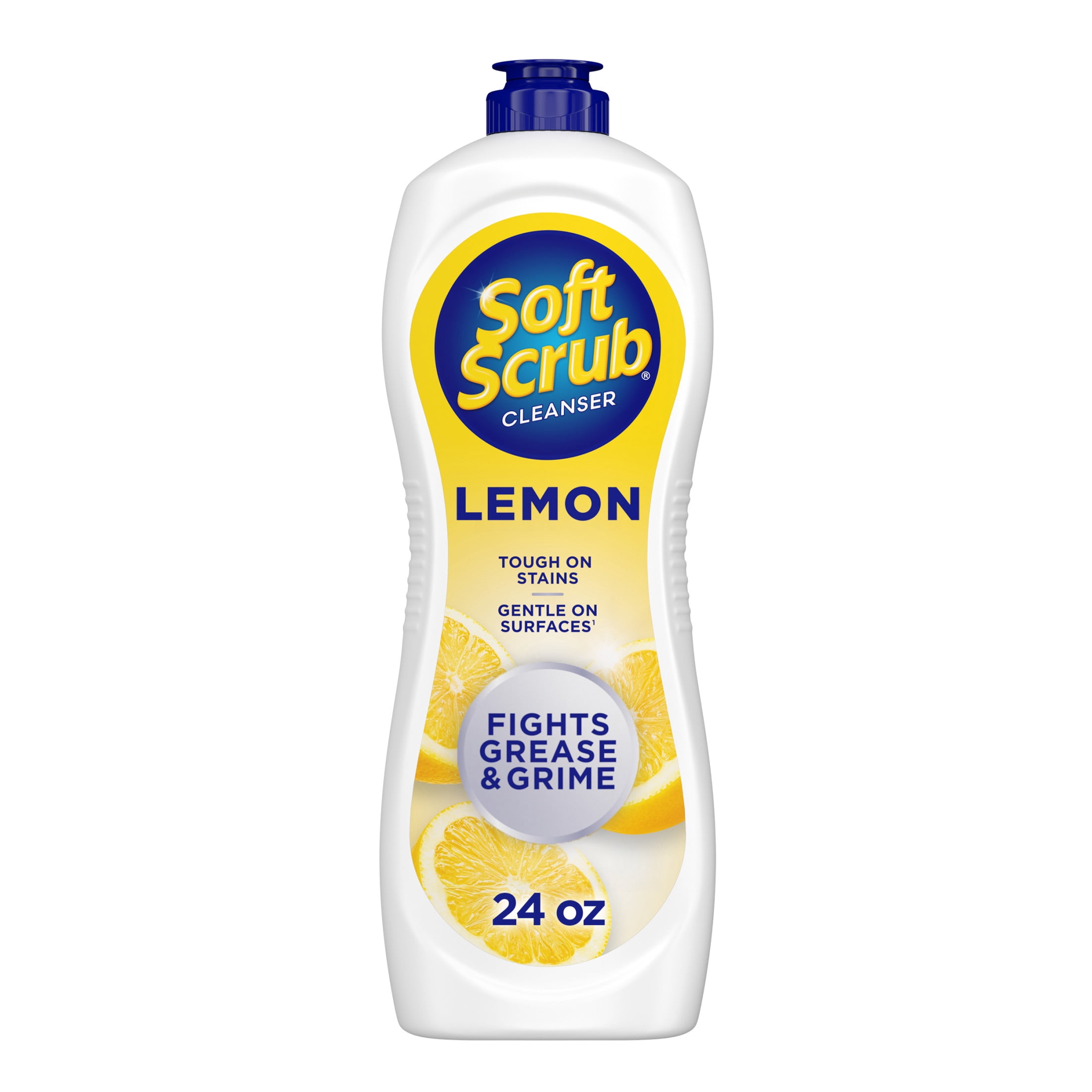 Soft Scrub Multi-Surface Cleanser, Lemon Scent, Grease & Grime Remover (24 oz) olhly