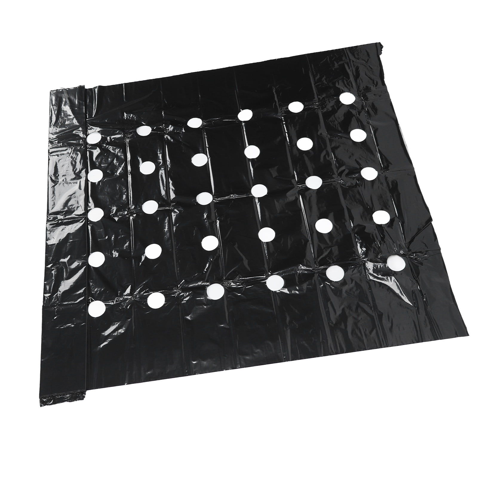 Generic Perforated PE Garden Mulch Film Weed Barrier for Crop Growth (Black, 3.1 ft x 32.8 ft) bkzvt