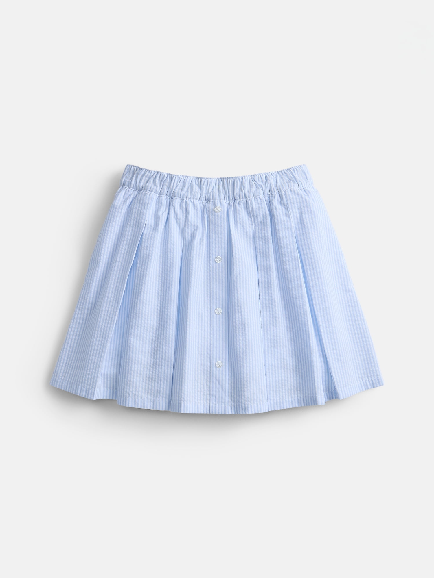 Weekend Academy Girls Striped Pleated Skirt with Built-in Shorts (Blue, Size 4-18) 2c0br