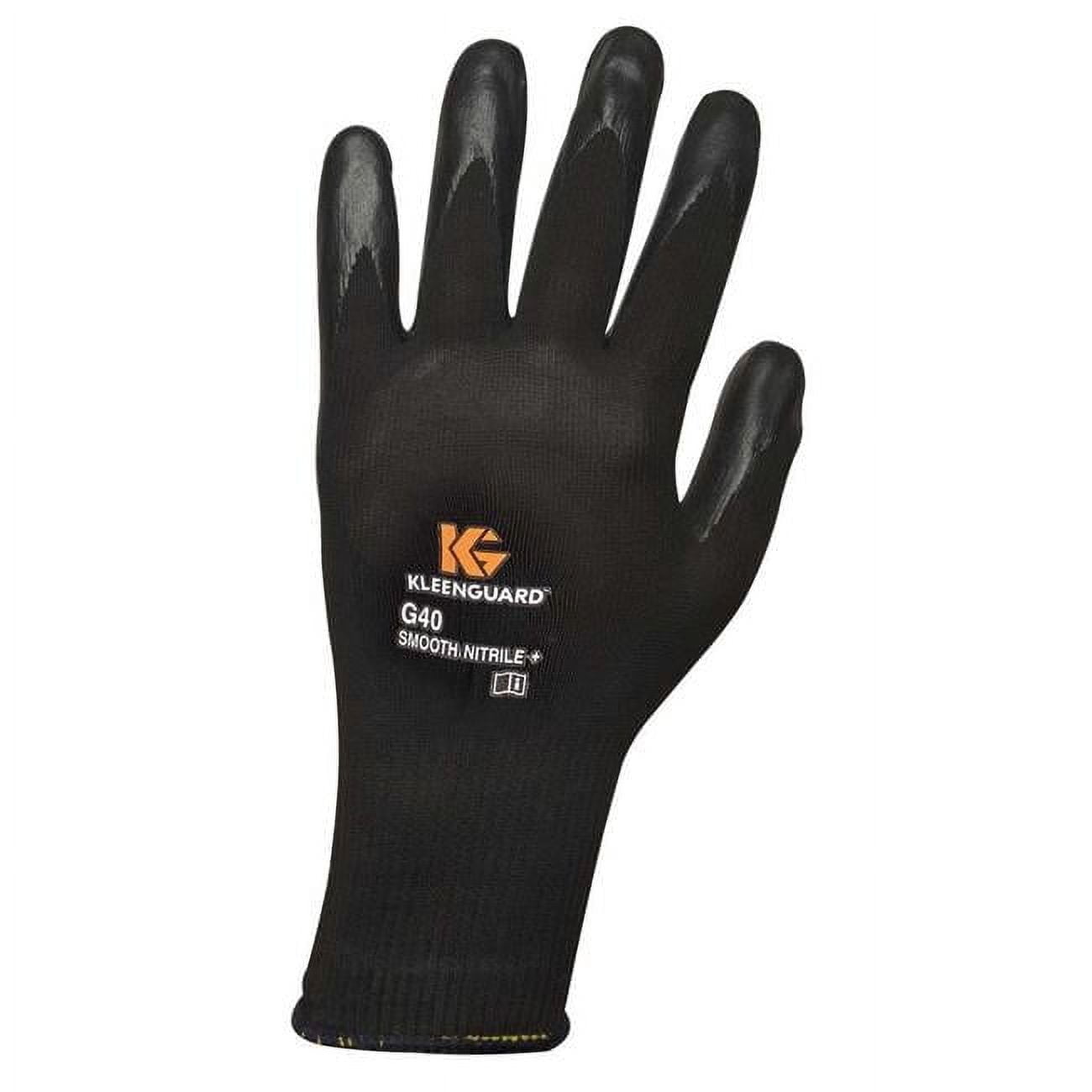 Kimberly-Clark Professional G40 Smooth Nitrile Coated Safety Gloves (Black, Medium) 3hjev