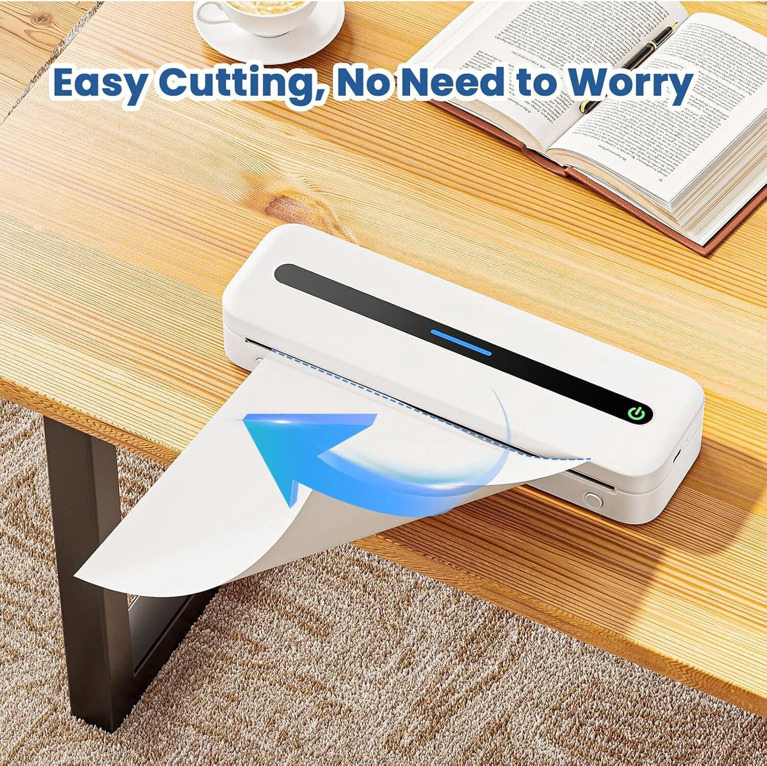 FungLam Thermal Printing Paper for Portable Printers (White, 8.5 in x 11 in, 2 Rolls) 4m18o