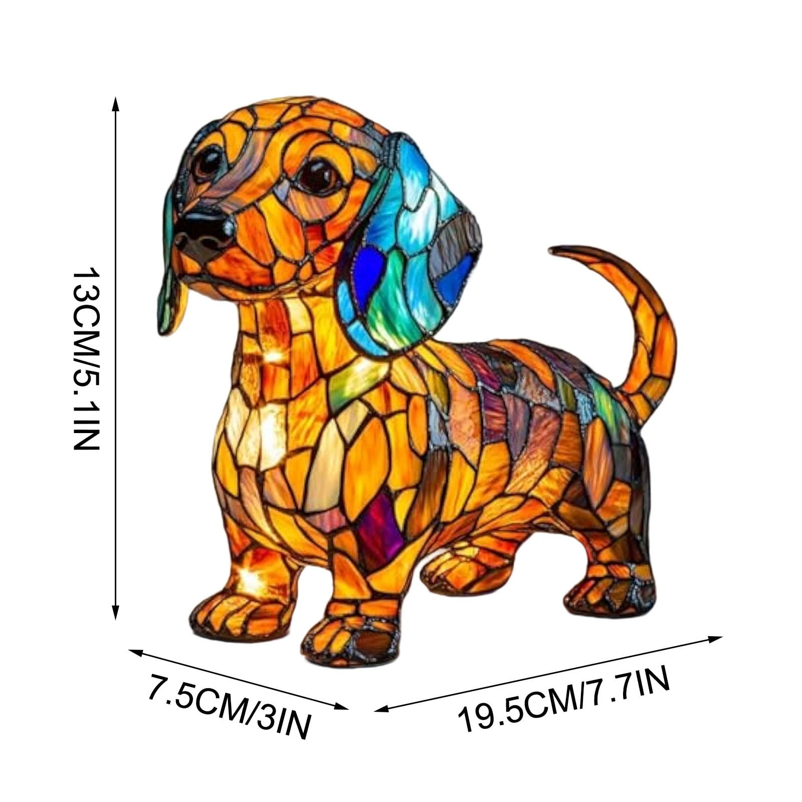 KUKIDSVO Dachshund Night Light, Dog Series Art Table Lamp, Decorative LED Pet Theme Decor (5.1 in) ub8e2