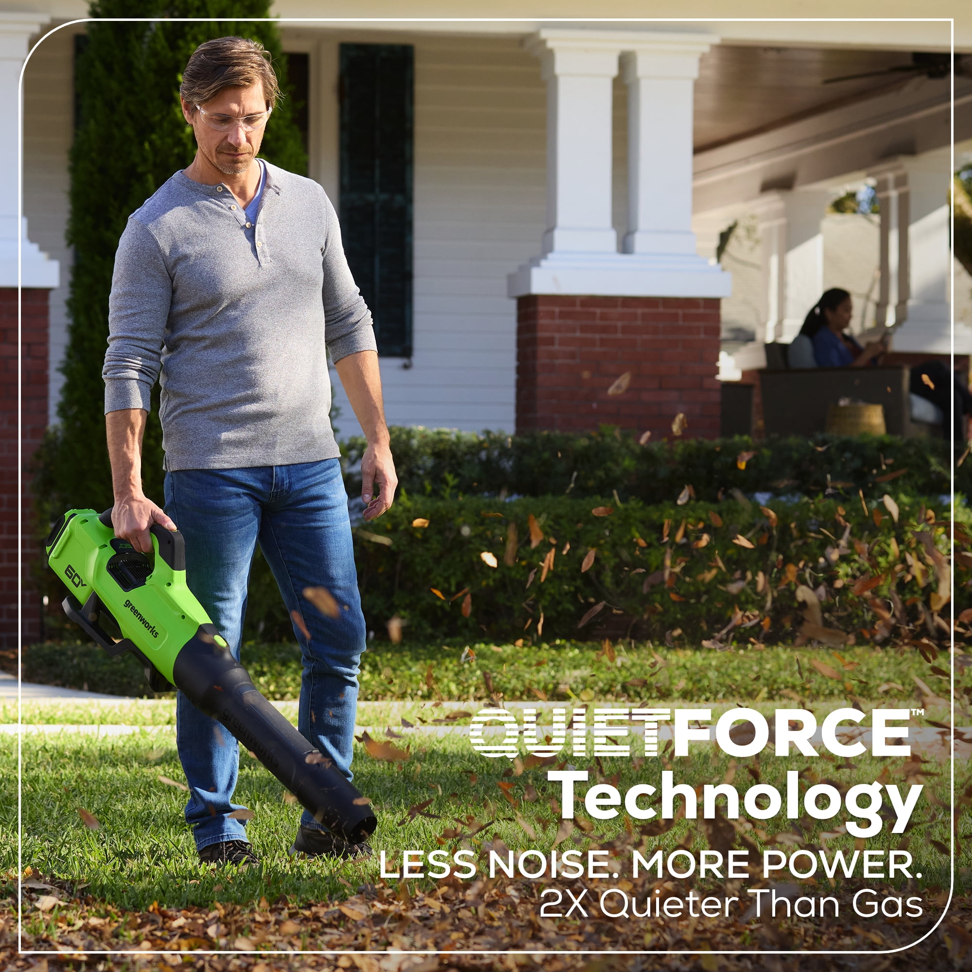 Greenworks 60V Cordless Leaf Blower with 2.5 Ah Battery and 3 Amp Charger (630 CFM, 170 MPH) g6mvj