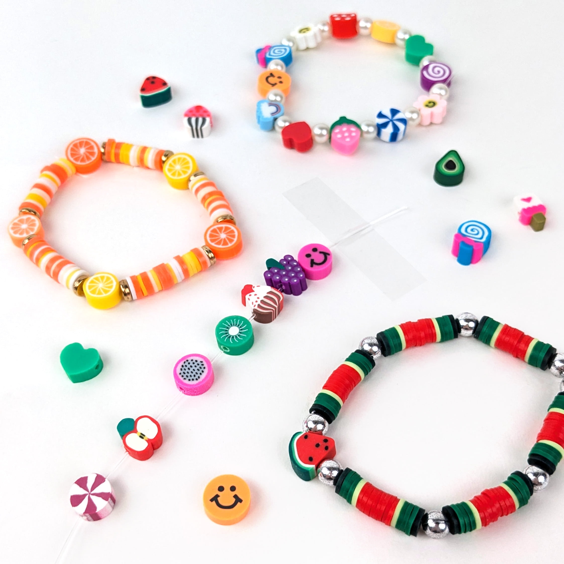 Hello Hobby Shaped Clay Beads for Jewelry Making (Assorted Shapes, 3 Pack, 600 Pieces) rfcnm