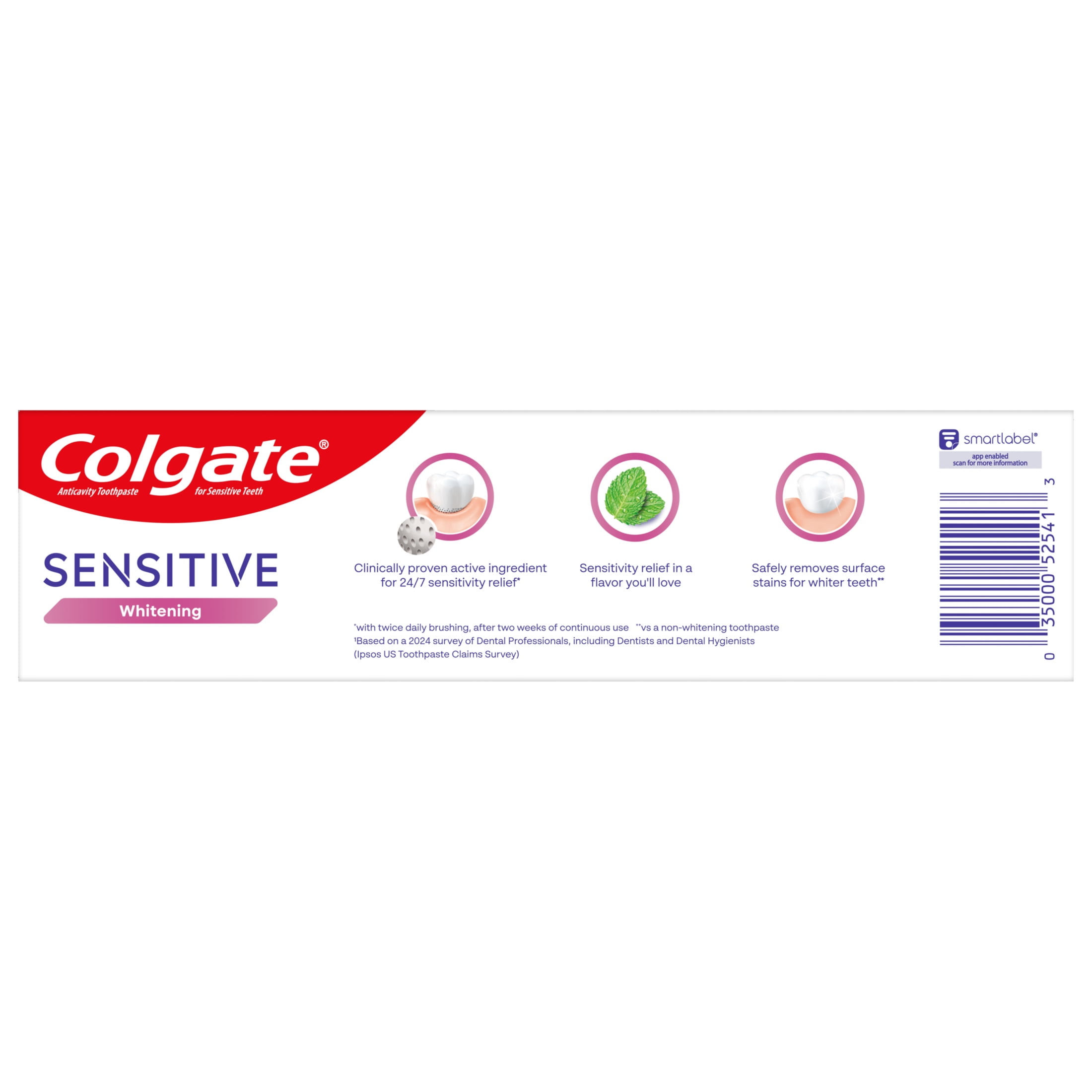 Colgate Sensitive Whitening Toothpaste Gel, Cavity Protection and Enamel Repair (Spearmint, 6 oz) ina72