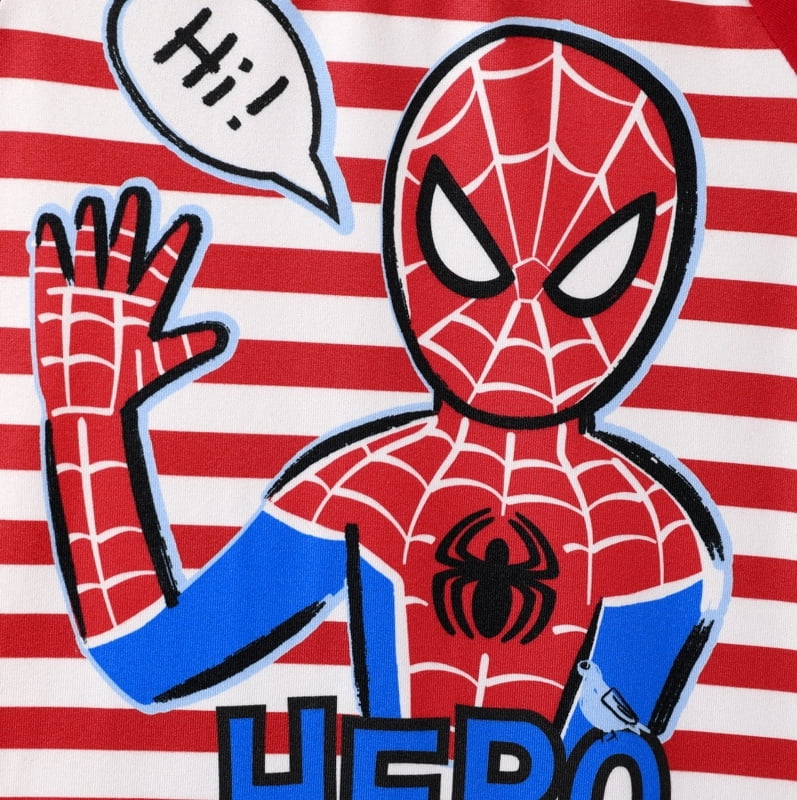 Disney Marvel Spider-Man Baby Boys Romper Short Sleeve Graphic Jumpsuit (Red/White, 3-6 Months) mut5r