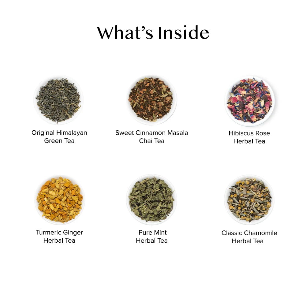 VAHDAM Assorted Tea Sampler Gift Set (15 Unique Flavors, Pyramid Tea Bags) vd8ro