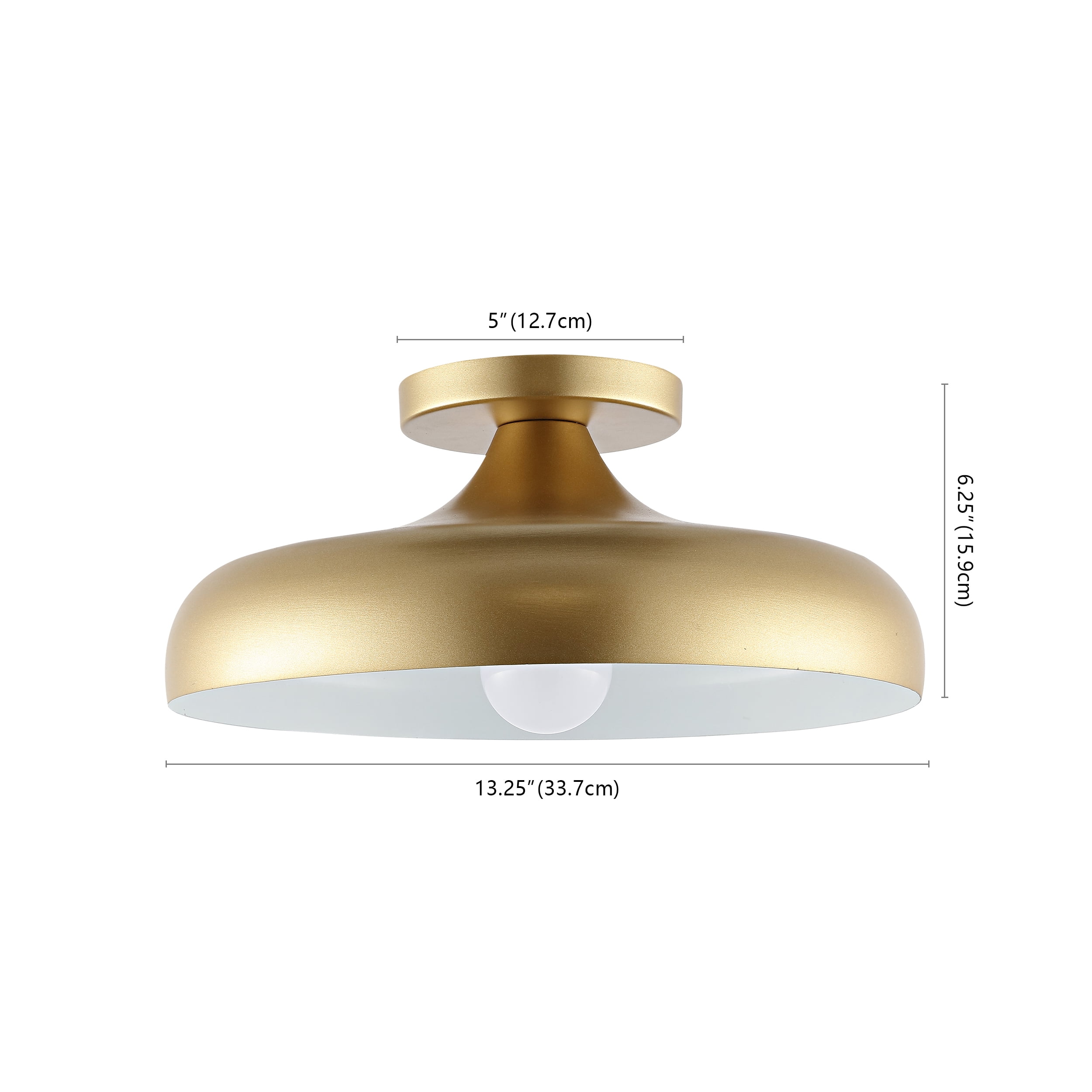Safavieh Willet Modern Painted Gold Iron Flush Mount Ceiling Light (13.25 in) 764pv