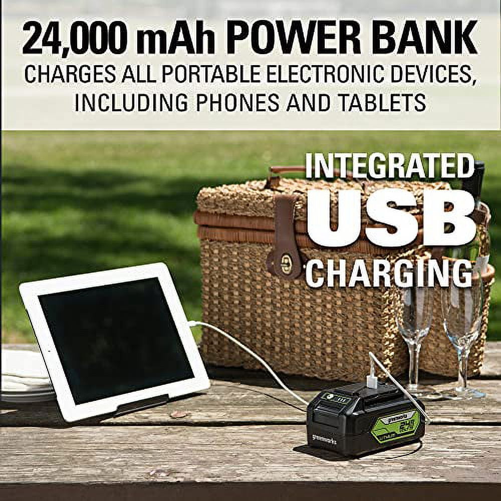 Greenworks 24V 12-inch Brushless Chainsaw Kit with 4.0 Ah Battery and Charger (Green, 12 in) zhkt3
