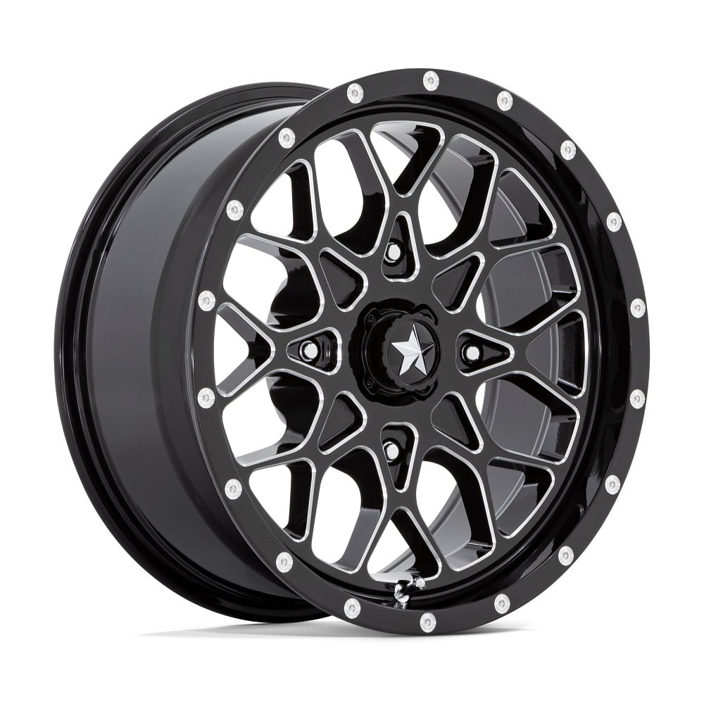 MSA Wheels Portal 15 in Milled Wheels with 29 in Maxxis Carnivore Tires (Set of 4) r1ifh