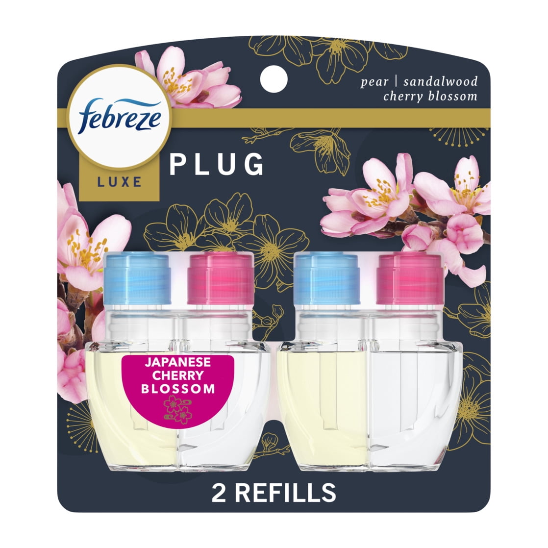 Febreze Fade Defy PLUG Air Freshener Refill, Odor-Fighting Scented Oil, Japanese Cherry Blossom (2 Count) 9zkbn