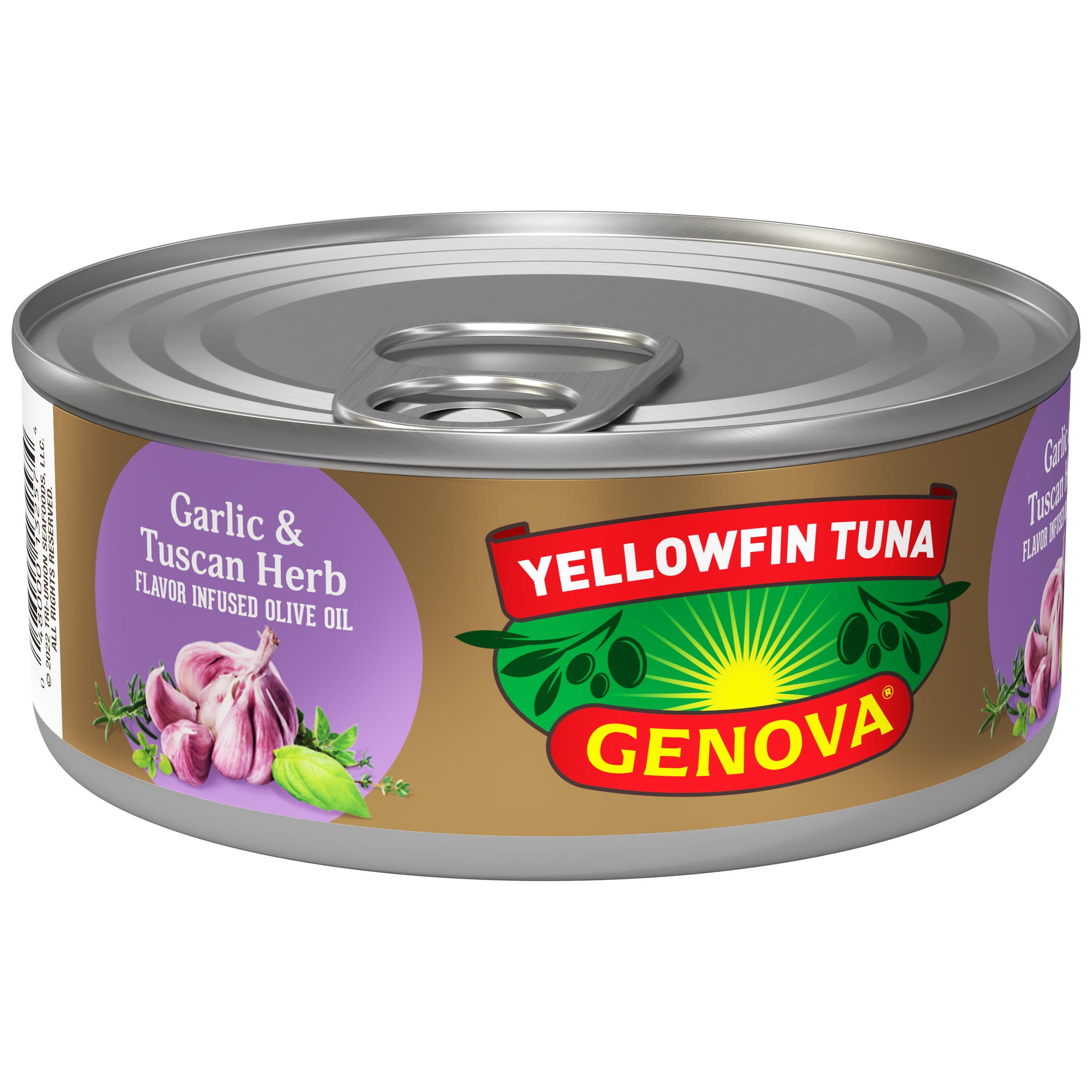Genova Premium Yellowfin Tuna in Garlic and Tuscan Herb Infused Olive Oil (5 oz) o0cok