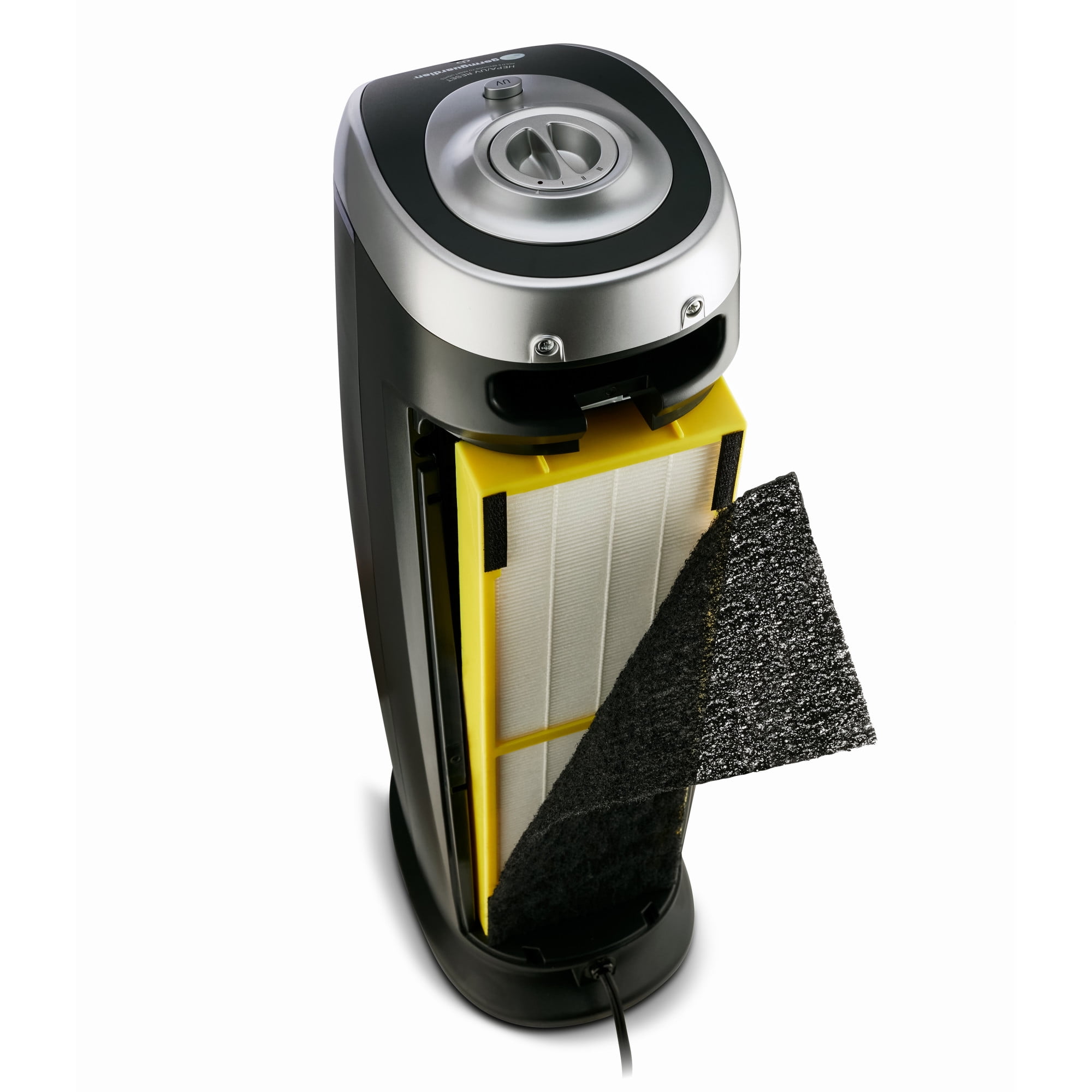 GermGuardian HEPA Tower Air Purifier with UV-C Light for Large Rooms (Gray, 743 sq. ft.) dh974