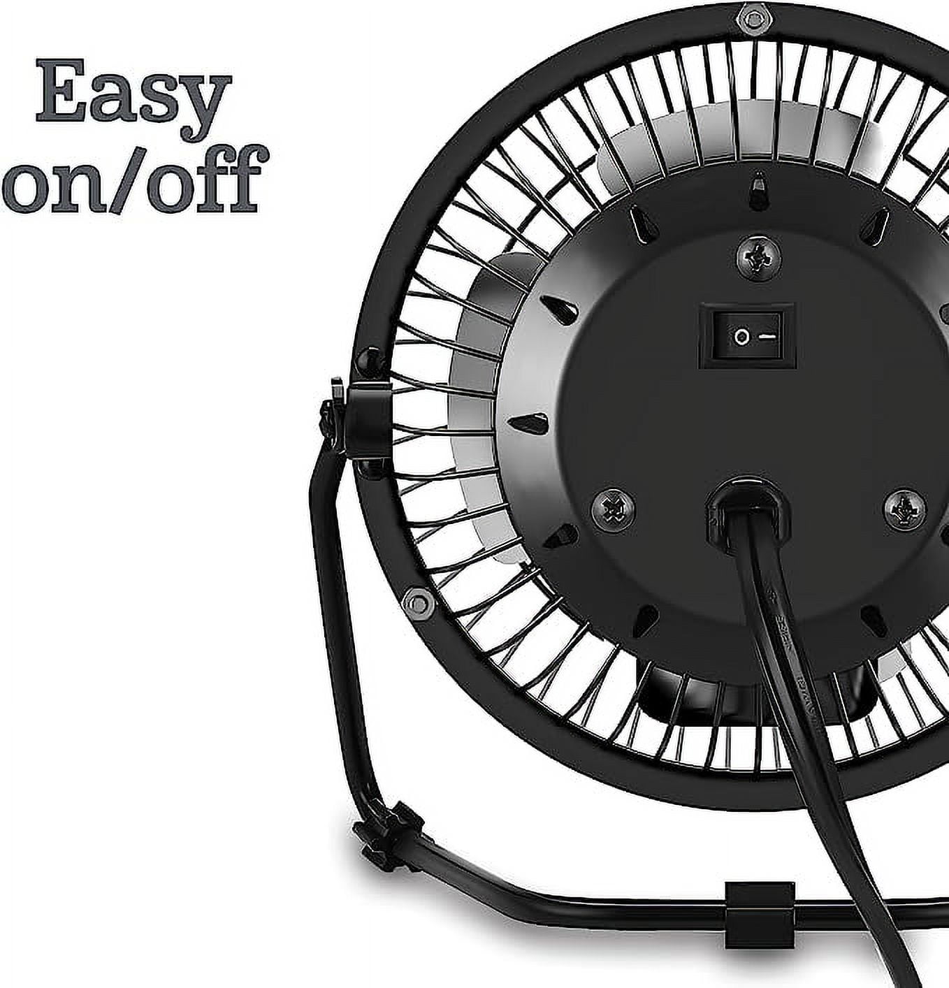 Tutuviw 4-inch Mini Metal USB Desk Fan, Quiet Personal Air Circulator for Office and Travel (Green, 4 in) 2igfi
