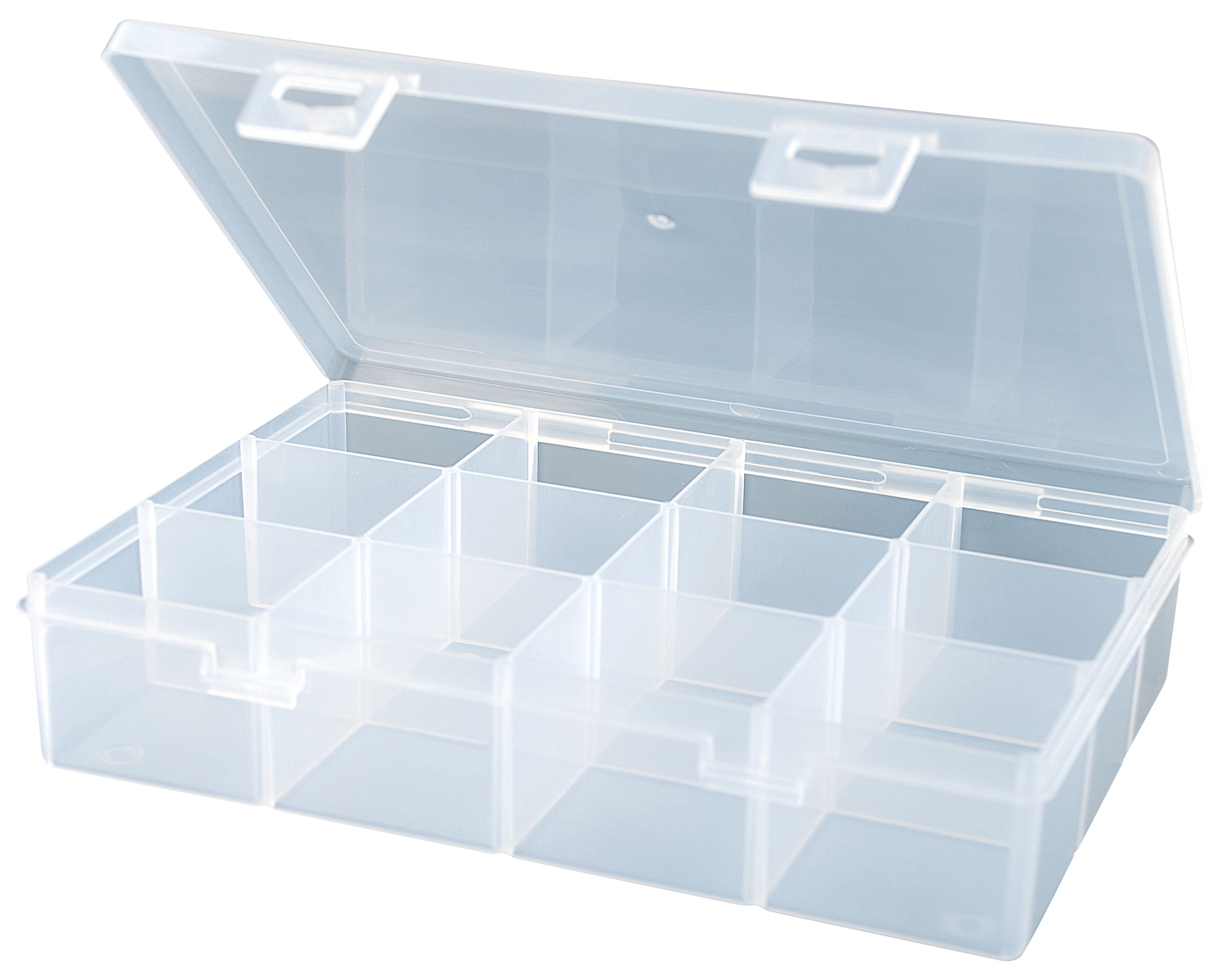 The Beadery Small Bead Keeper Box with 12 Compartments, Durable Craft Organizer (Clear, 3 Pack, 7.5 in x 5 in x 1.63 in) 70yfq