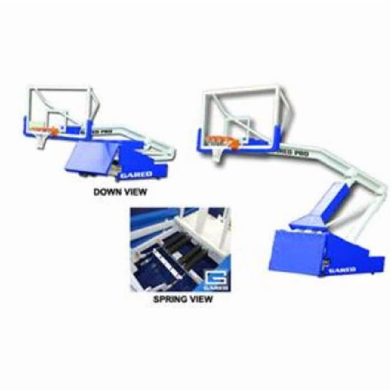 Gared LXP4200 Regulation Glass Basketball Backboard with Steel Frame (Blue, 42 in x 72 in) qmrdt
