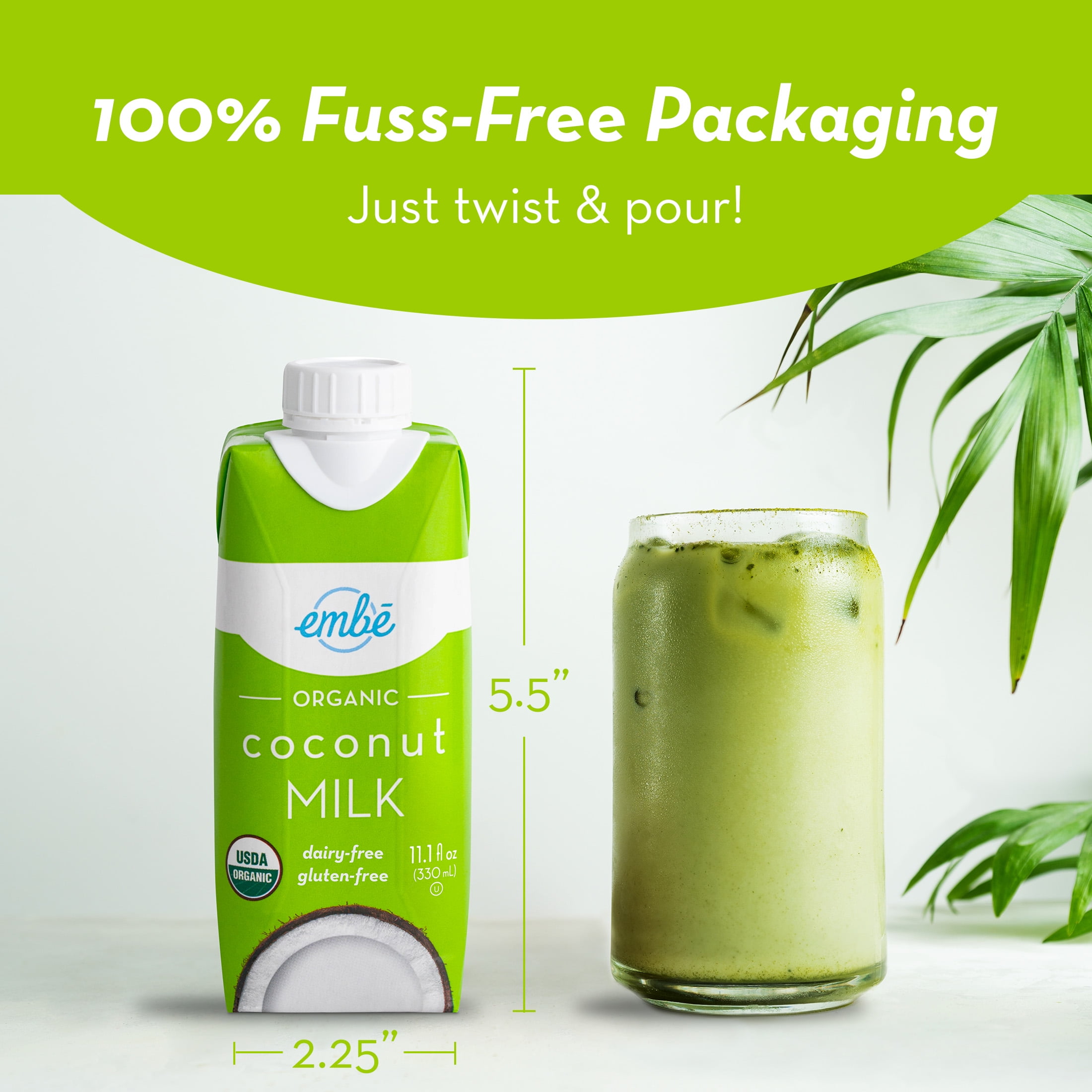 embē Organic Unsweetened Dairy-Free Coconut Milk (11.1 fl oz) 6trf2