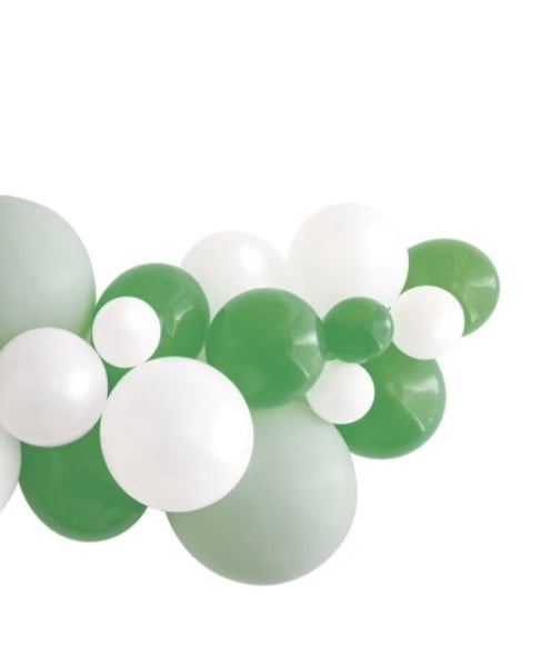 Unique Industries Balloon Arch Kit Matte Latex Decorative Party Supplies (White, Ivory, Green, 27 Count) kfjyp