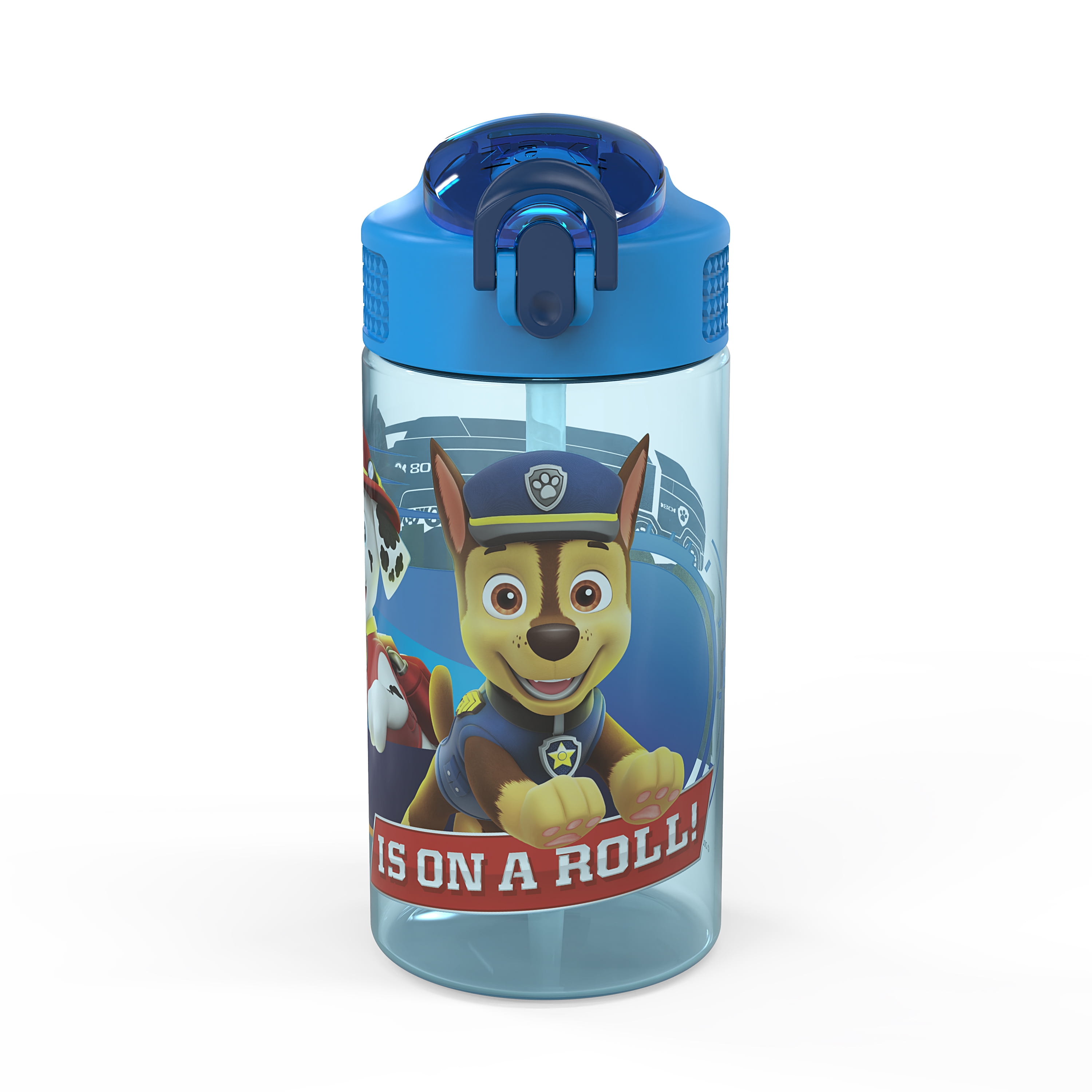 Zak Designs Paw Patrol Kids Water Cup with Straw (Blue, 16 oz) bbsjf