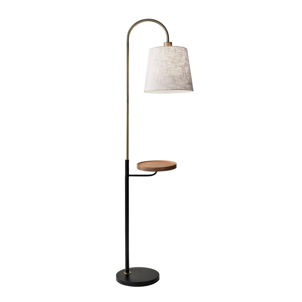 Adesso Home Tech Savvy Floor Lamp with Integrated Table and USB Charging Port (Gold/Black, 65 in) 4p5w1