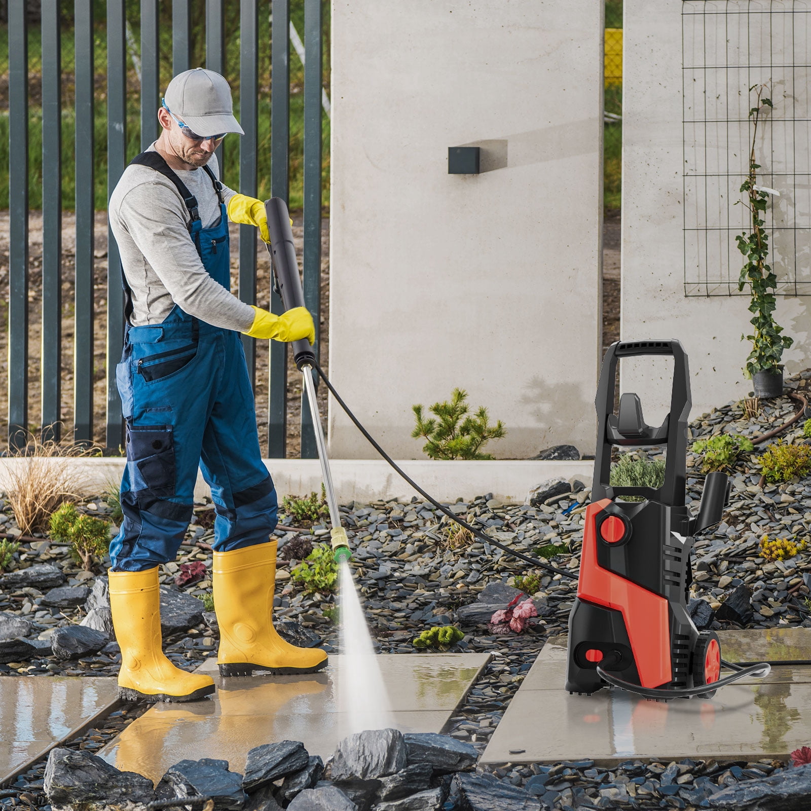 Bosen Electric Pressure Washer 4800 PSI 2.9 GPM High-Pressure Cleaner with Foam Cannon, 4 Nozzles, and 25 ft Hose yjdrk