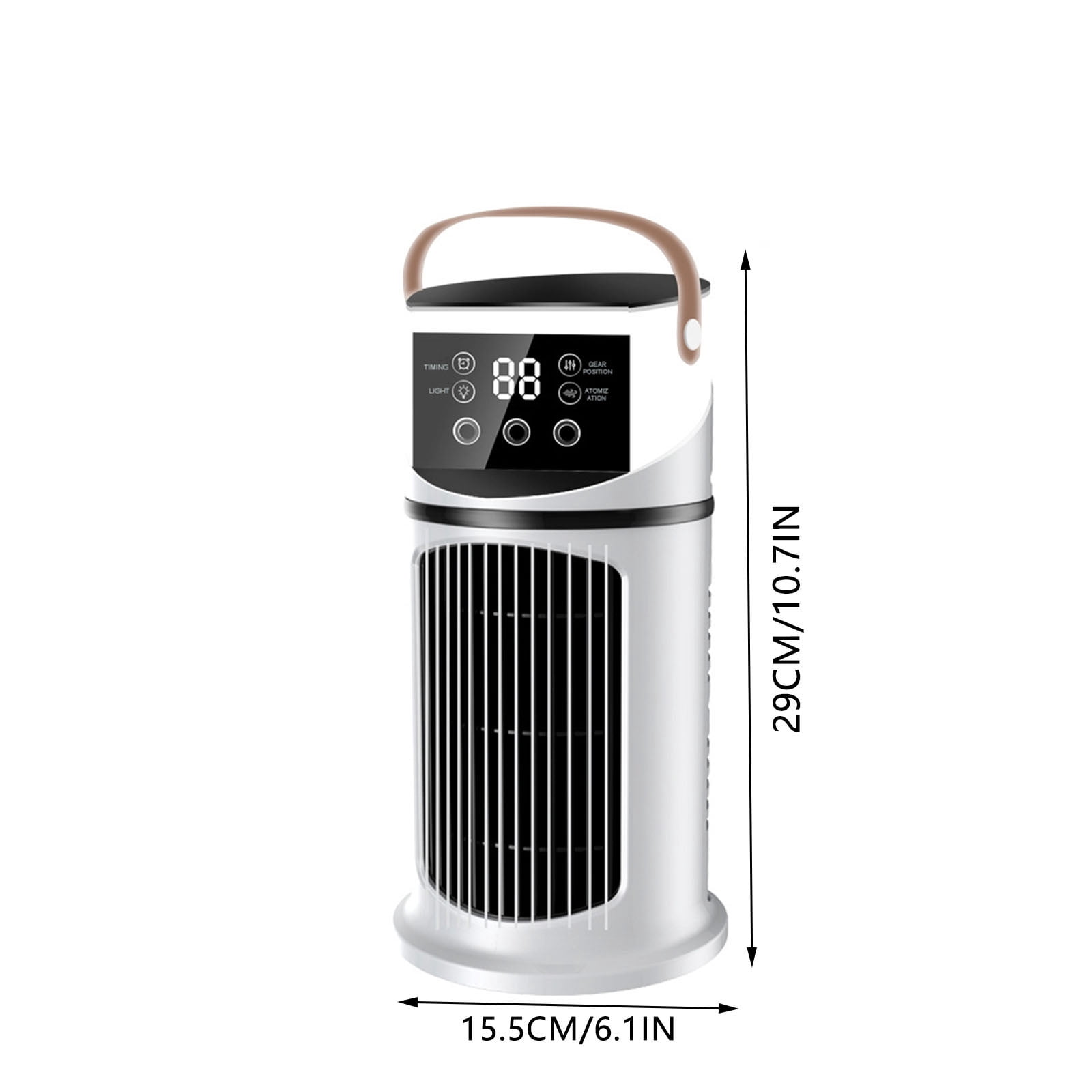 Bfogop Portable Air Cooler Fan, Rechargeable Personal Cooling Unit for Desk and Camping (White, 1 Unit) 1k0dh