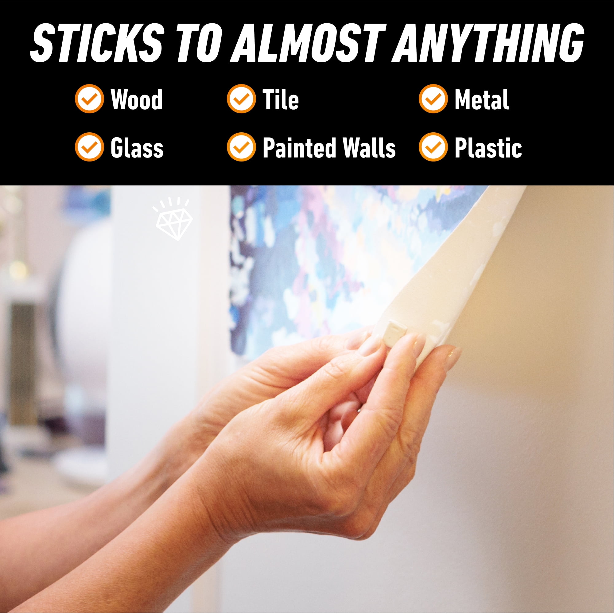 Gorilla Mounting Putty, Removable Wall Adhesive for Lightweight Items (Beige, 168 Pre-Cut Squares) 13mns