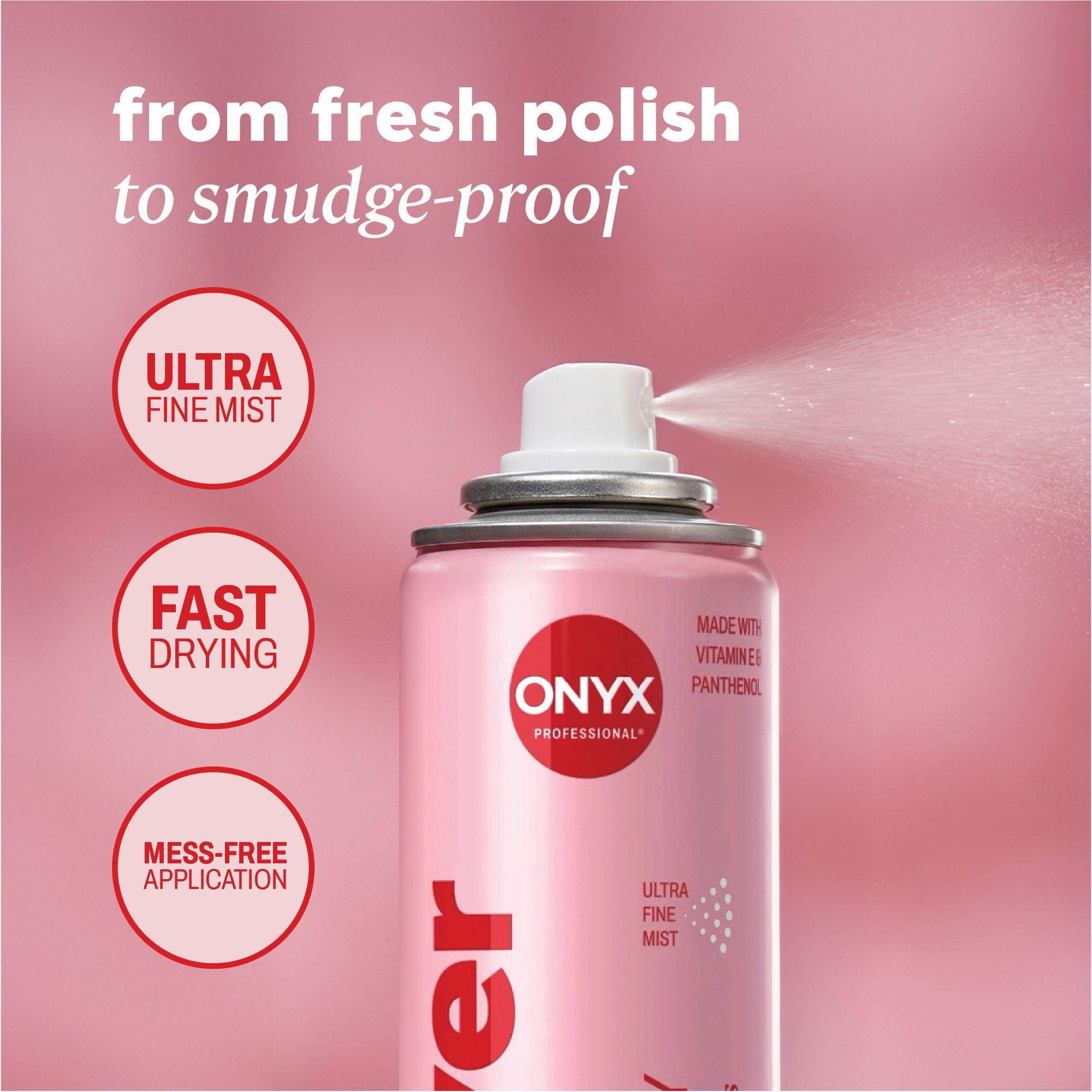 ONYX Professional Nail Dryer Fast Drying Spray (Clear, 2 fl oz) mw3vd