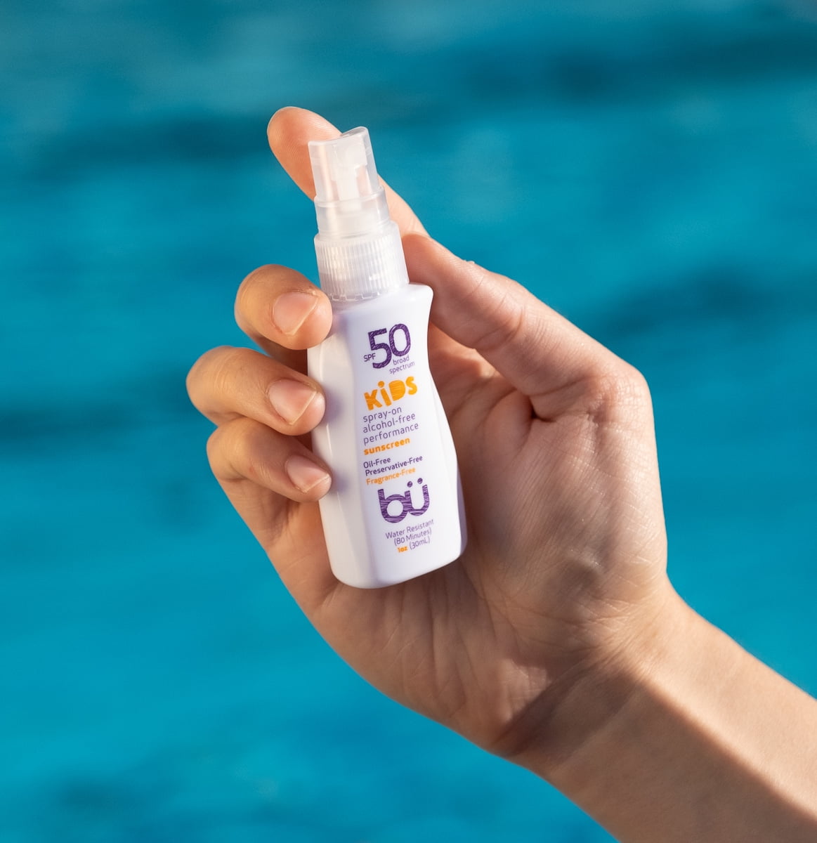 BU Kids SPF 50 Sunscreen Spray, Broad Spectrum Moisturizing Protection for Sensitive Skin (Clear, 3 Pack, 1 oz) dvxd6