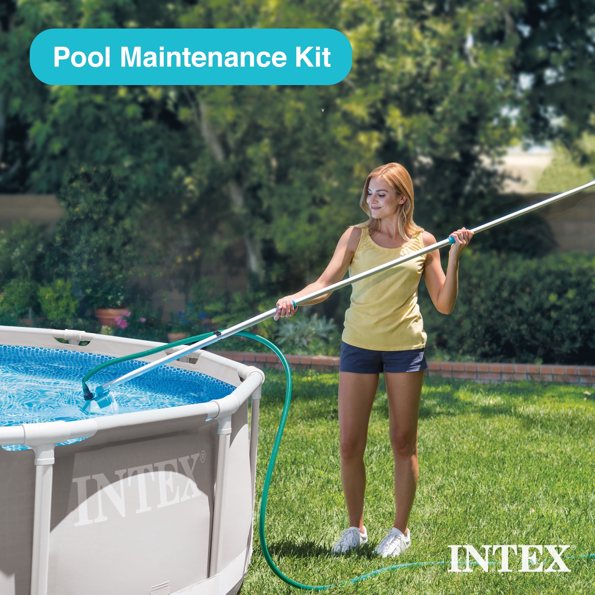 Intex Ultra XTR Above Ground Swimming Pool Set with Sand Filter Pump and Maintenance Kit (18 ft x 52 in) 9eqzq