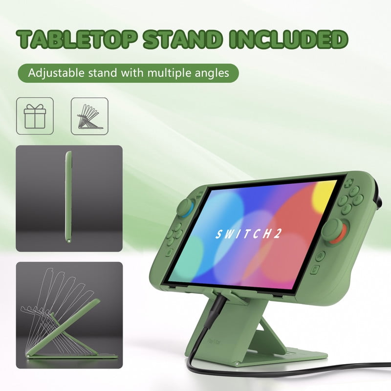 PlayVital Hard Shell Case for Nintendo Switch 2 (Matcha Green, 1 Pack) tzznp
