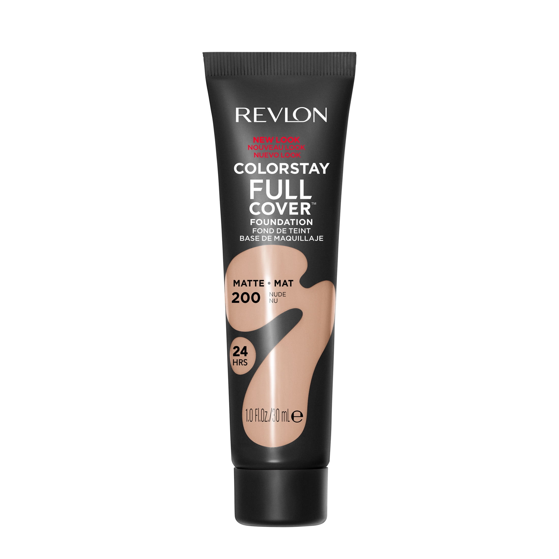 Revlon ColorStay Full Coverage Cream Foundation, Matte Finish, Long-wearing Formula (200 Nude, 1.0 fl oz) wv3cu