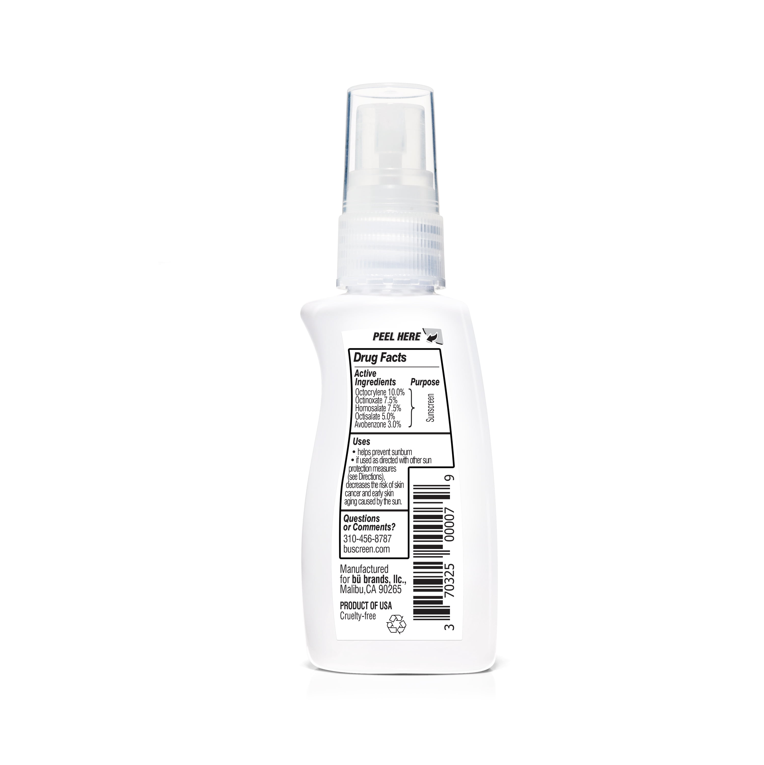 BU Kids SPF 50 Sunscreen Spray, Broad Spectrum Moisturizing Protection for Sensitive Skin (Clear, 3 Pack, 1 oz) dvxd6