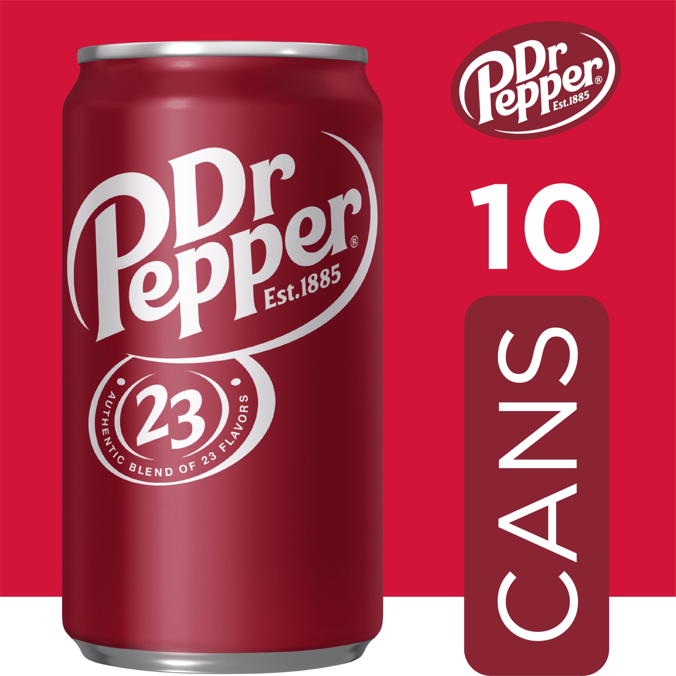 Dr. Pepper Soda Pop, Original Flavor Refreshing Carbonated Beverage (10 Pack, 7.5 fl oz) nv7y9