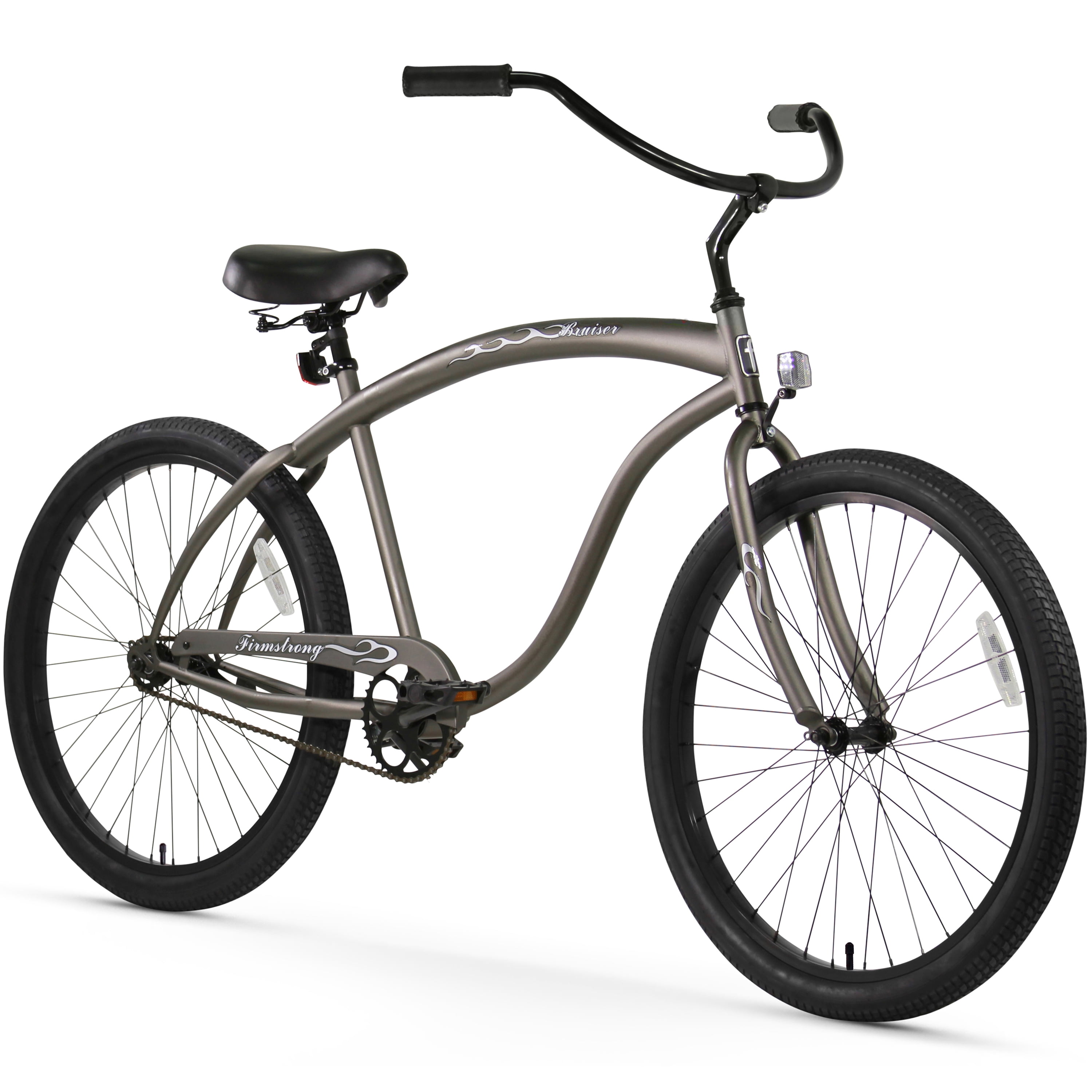 Firmstrong Bruiser Men's Beach Cruiser Bike, Single Speed, Durable Steel Frame (Matte Grey, 26 in) o5hcj