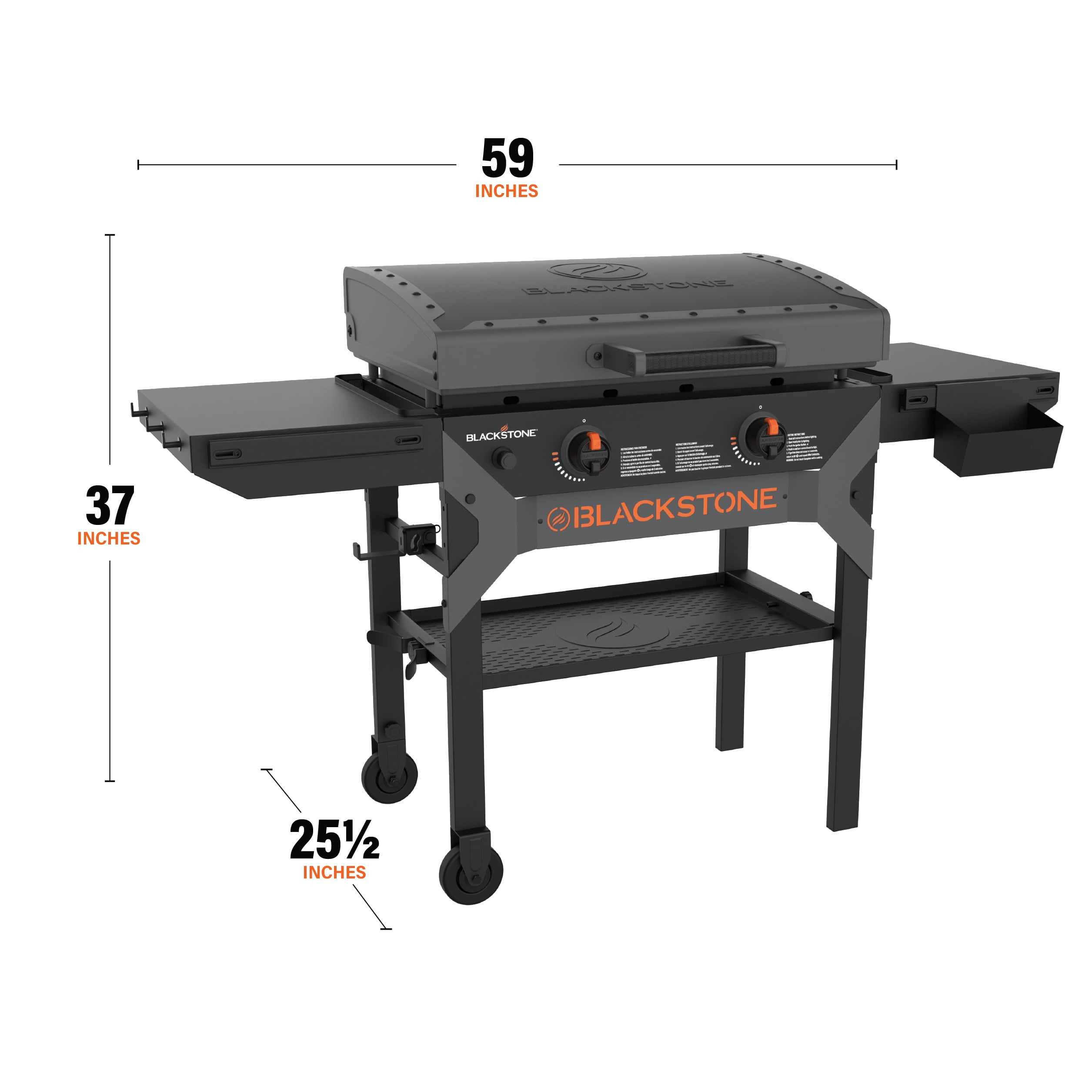 Blackstone 28 in Propane Griddle Grill 2311, Portable Outdoor Flat Top with X-Braced Hood (Black, 28 in) 8rvxt