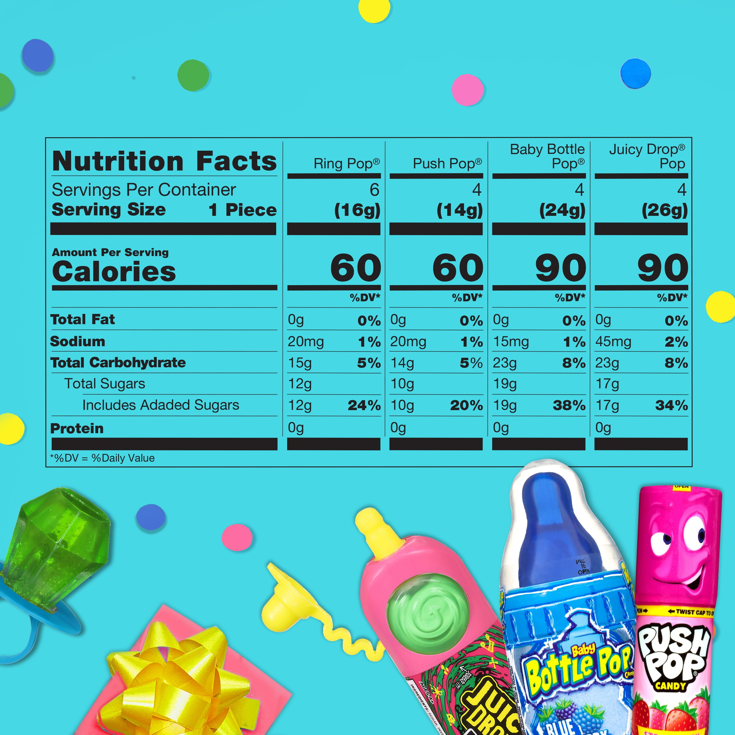 Bazooka Candy Brands Lollipop Variety Pack, Assorted Fruit Flavors (12.4 oz, 18 Pieces) mveor
