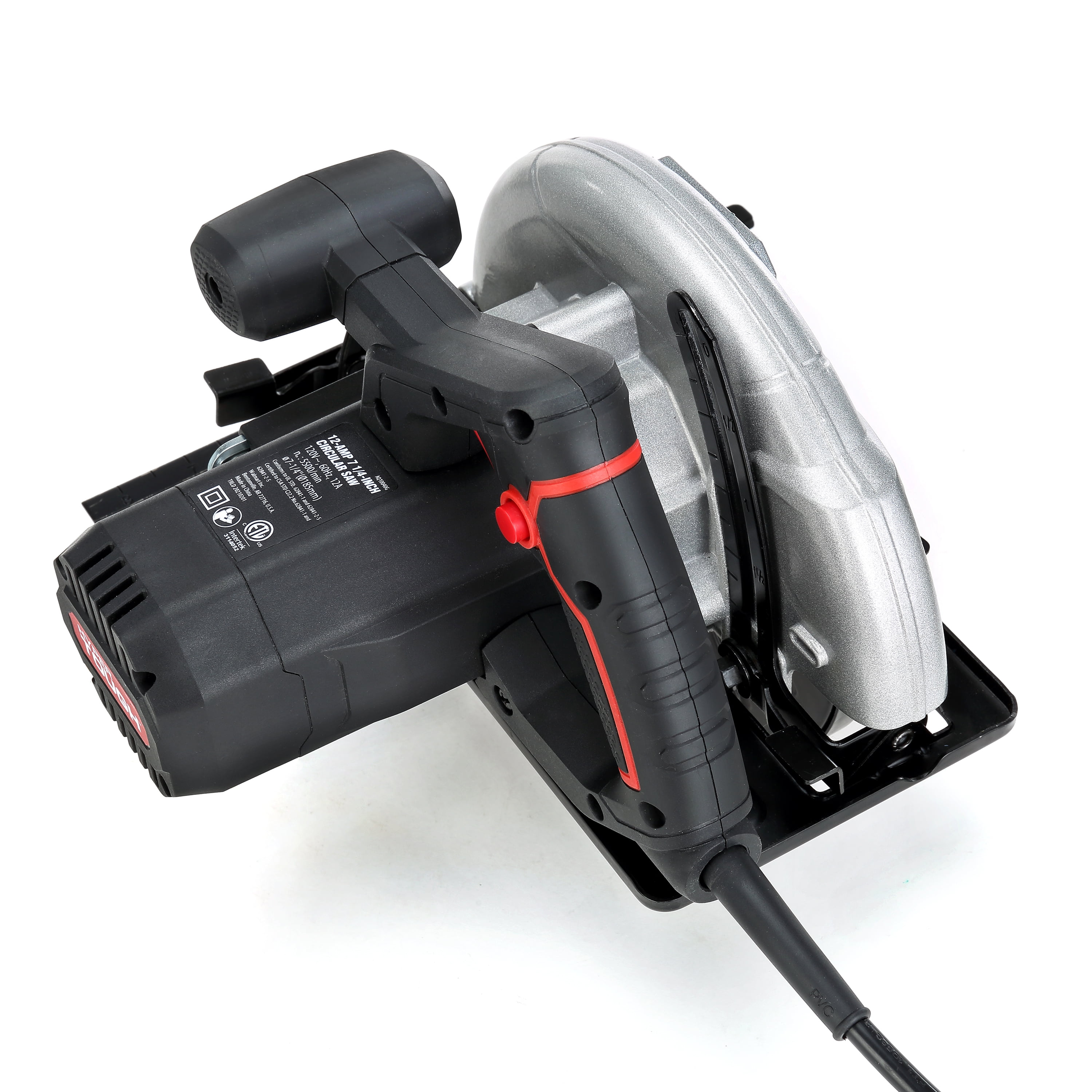 Hyper Tough 12 Amp Corded Circular Saw with Steel Shoe and Adjustable Bevel (7.25 in) fee8g