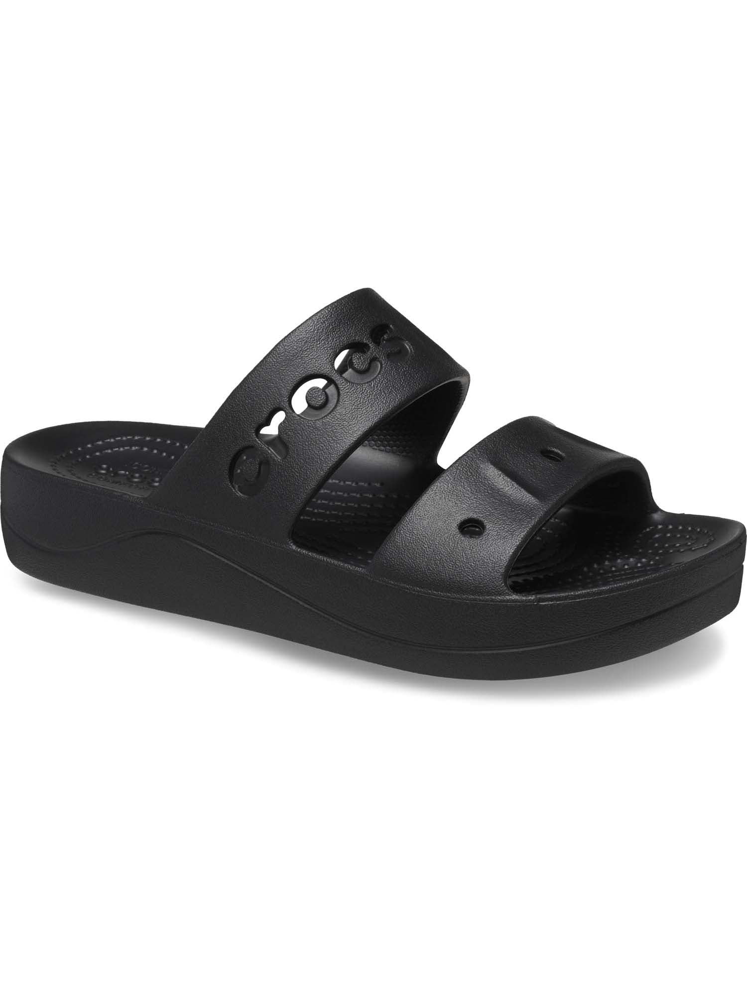 Crocs Baya Platform Slide Sandals Lightweight Comfortable Slip-on Footwear (Black, 8 US) c32ag