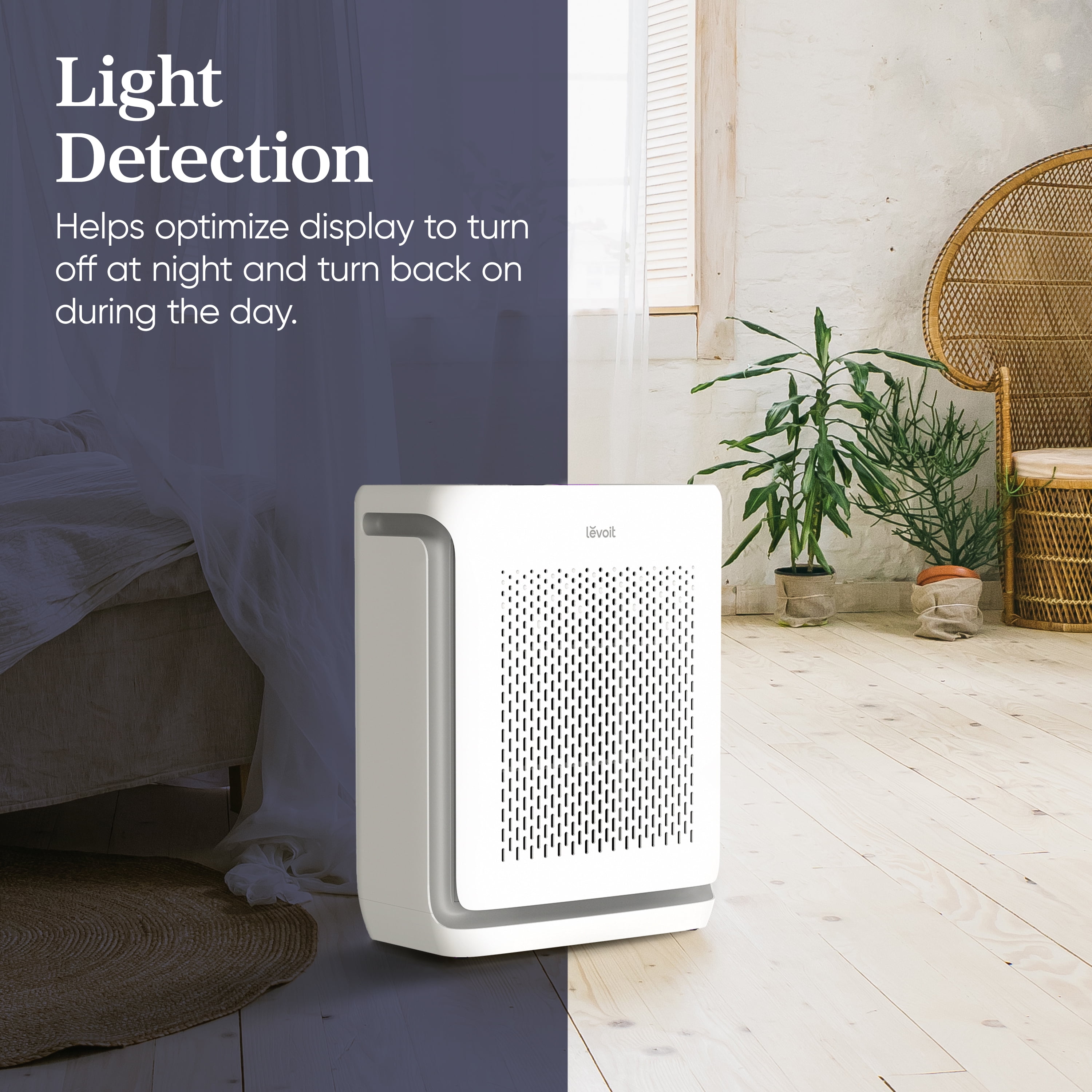 Levoit Vital 200S-P Smart Air Purifier with 3-Stage HEPA Filtration for Pet Hair and Dander Control (White, 1876 sq ft) vp620