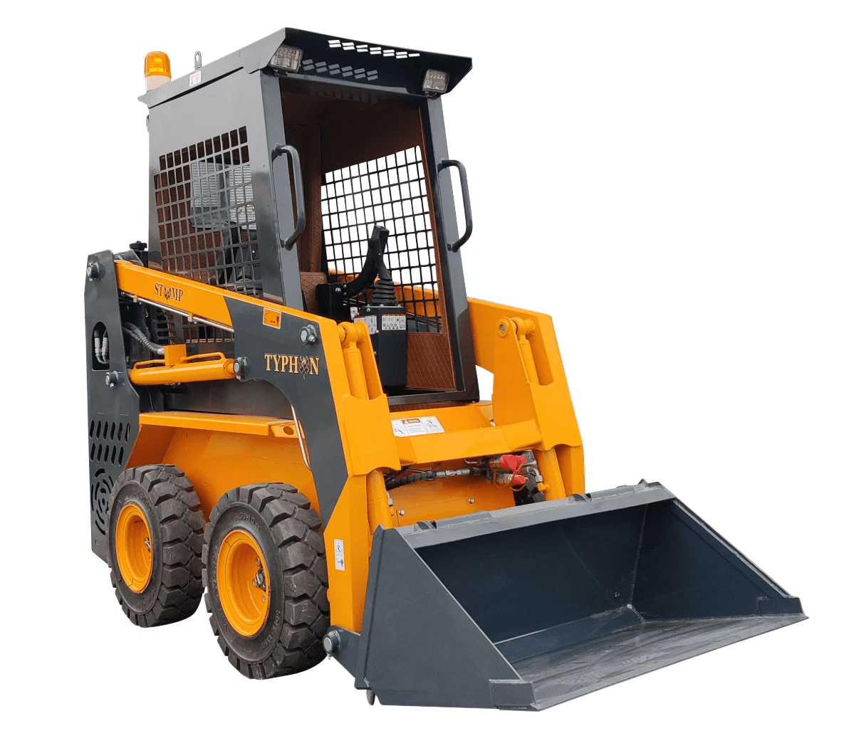 TYPHON Mini Skid Steer Loader STOMP 508, 35HP Gas Engine, Compact Construction Equipment (Black, 838 lb Capacity) u90n0