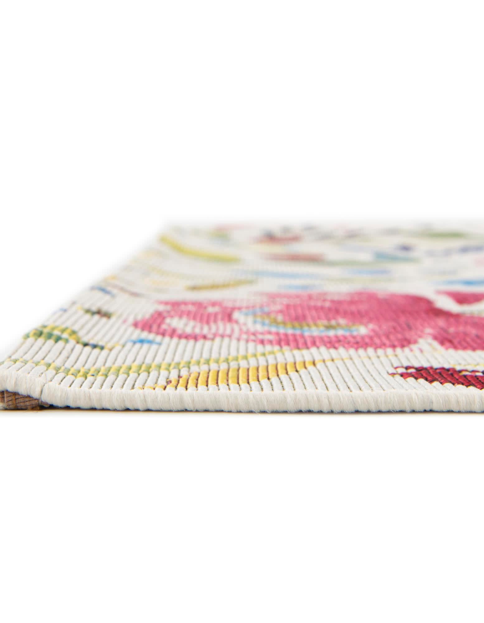 Unique Loom Outdoor Botanical Area Rug, Durable Flat-Weave Floor Covering (Blue, 5 ft 3 in x 8 ft) jjquo